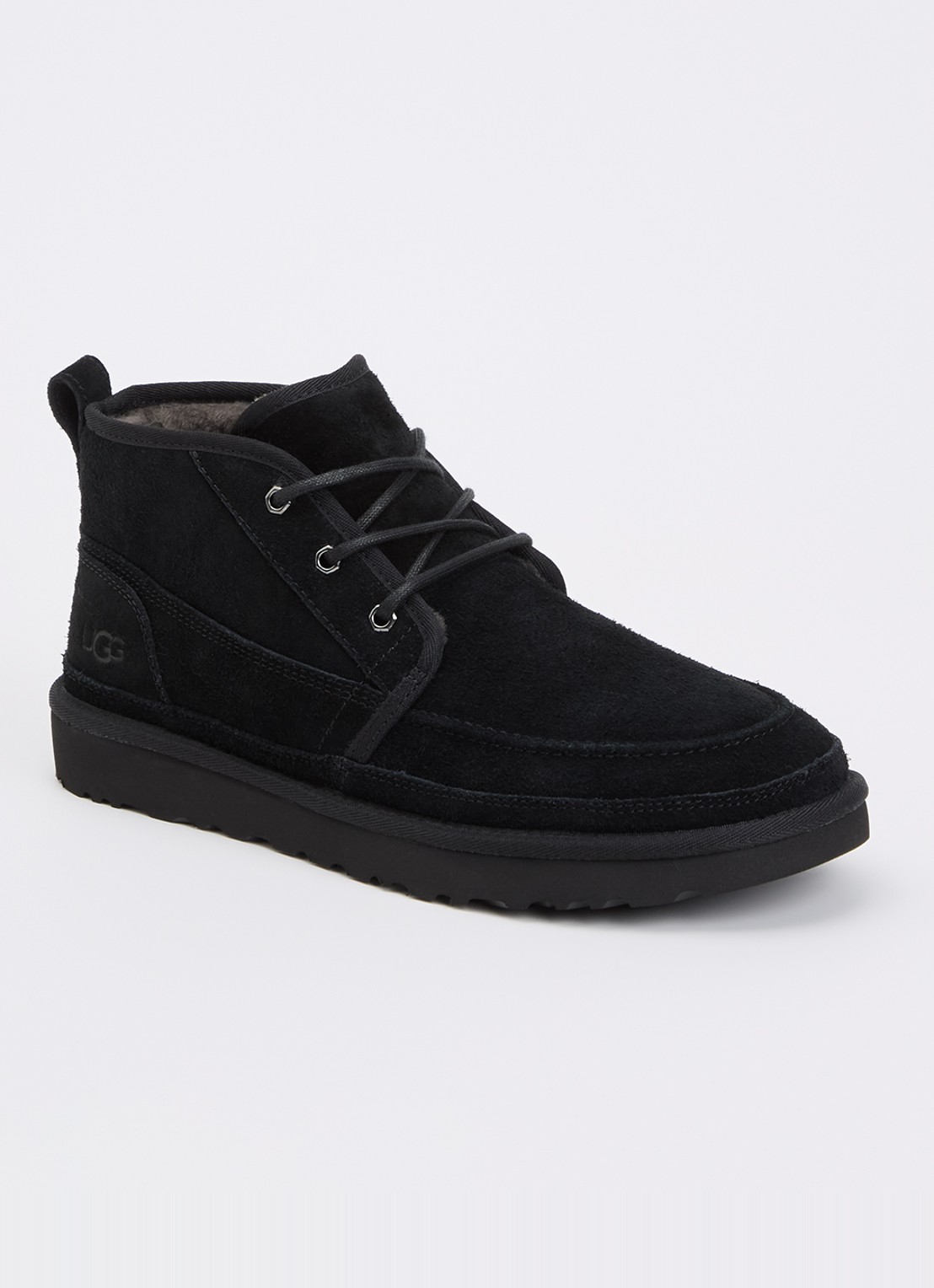 UGG Neumel Moc veterschoen van suède - voorkant 3 zwart
