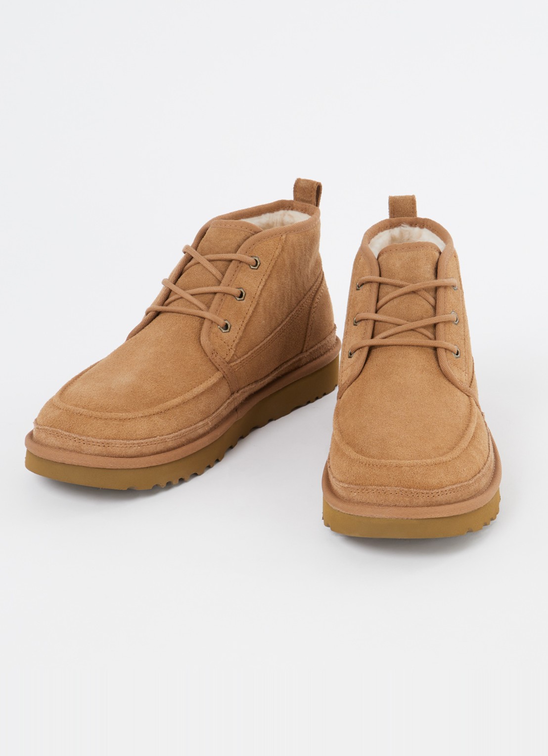 UGG Neumel veterschoen van suède met wol  - detail 3 donkeroranje
