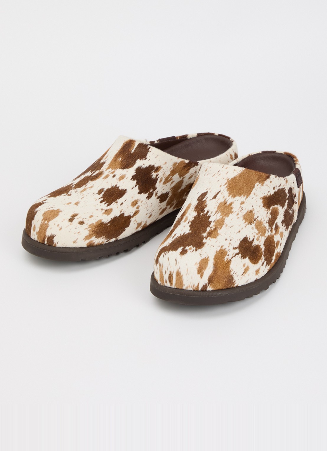 UGG Otzo Western muiltje van leer met ponyhair - detail gebroken wit