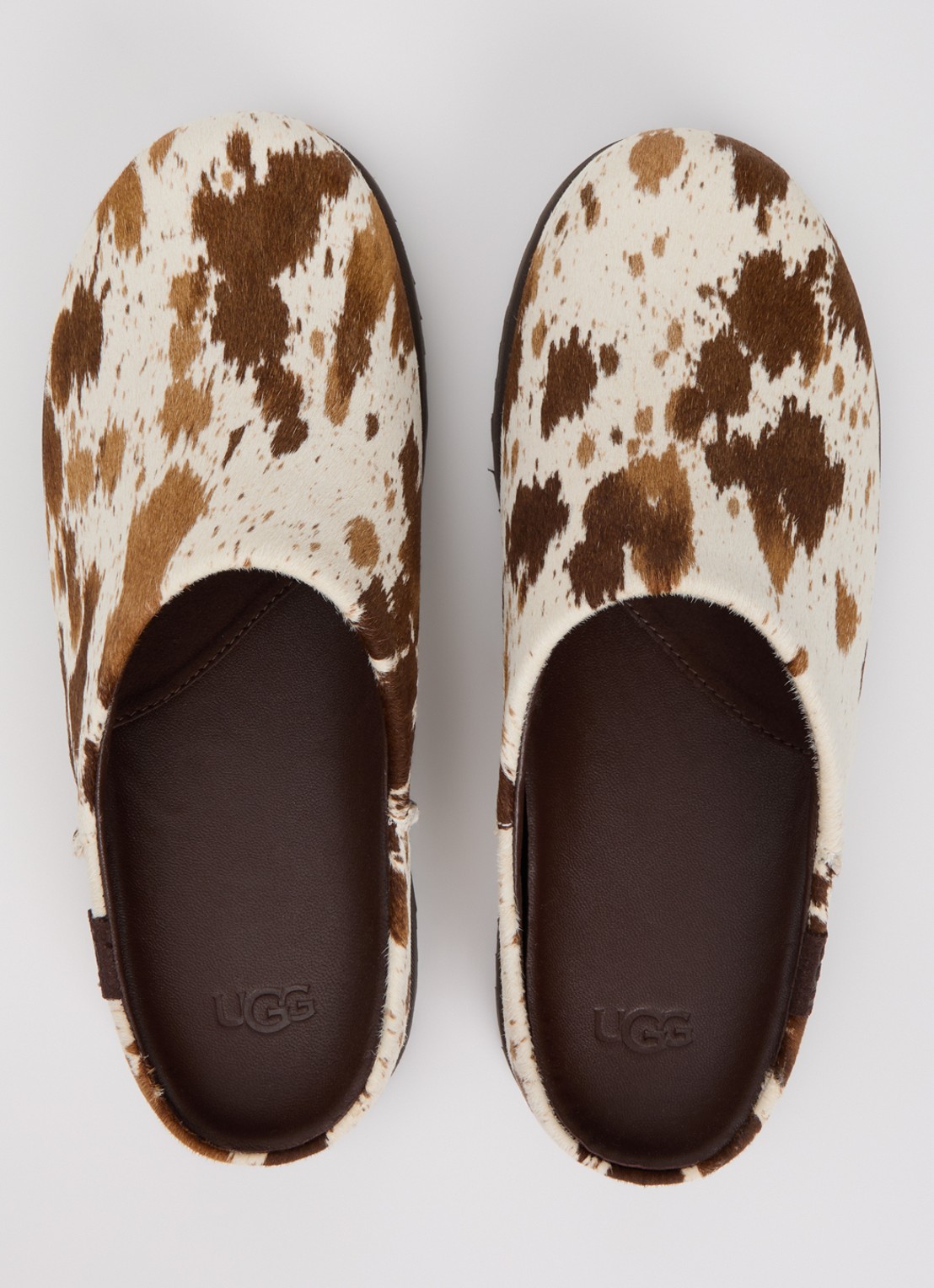 UGG Otzo Western muiltje van leer met ponyhair - detail 2 gebroken wit