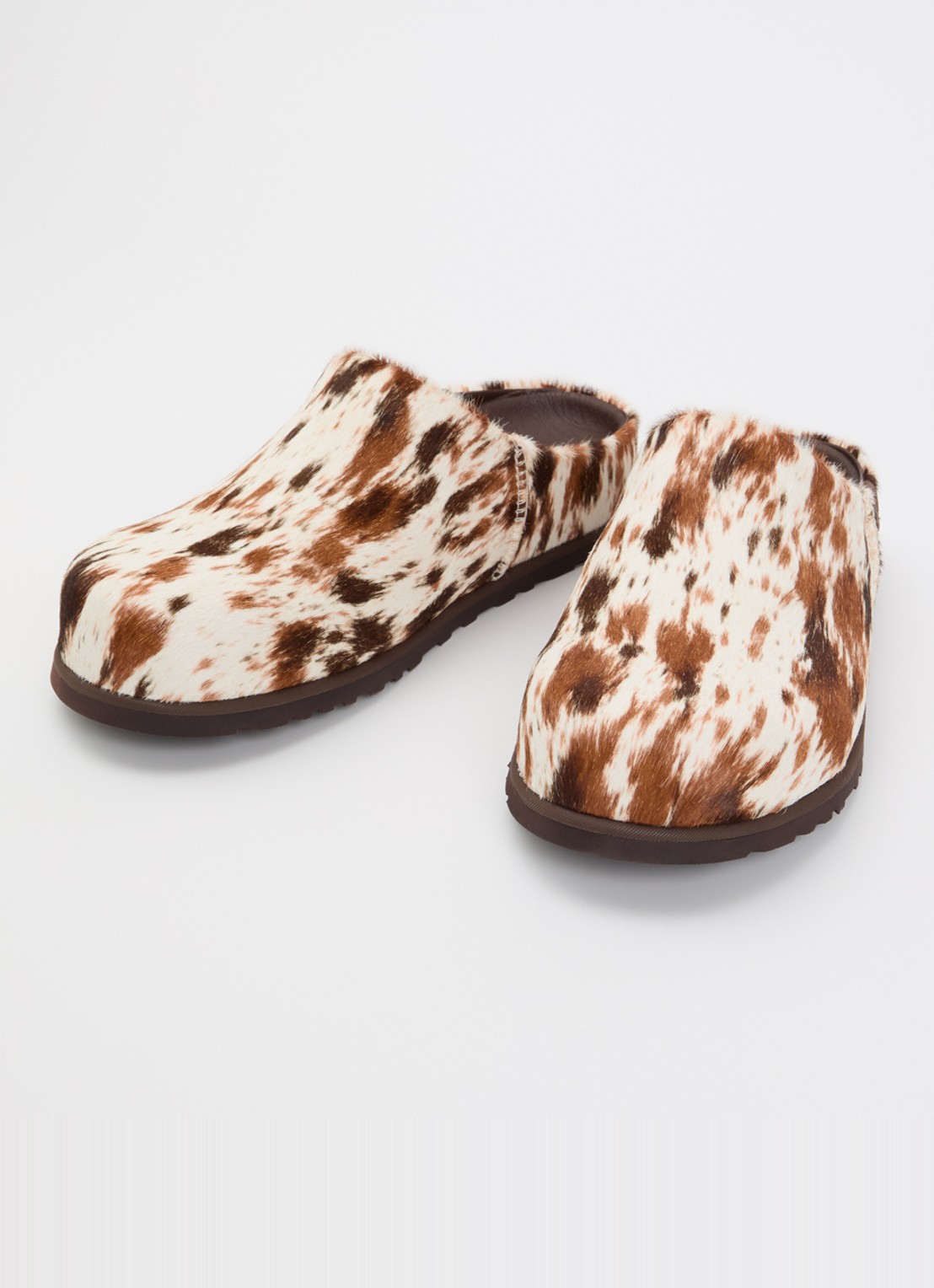 UGG Otzo Western muiltje van leer met ponyhair - detail gebroken wit