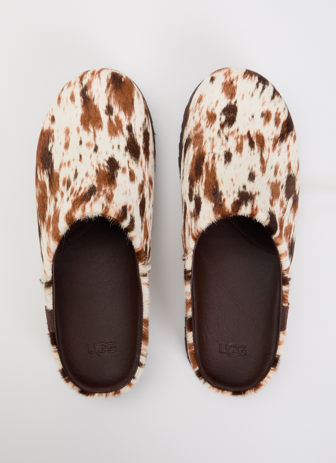 UGG Otzo Western muiltje van leer met ponyhair - detail 2 gebroken wit
