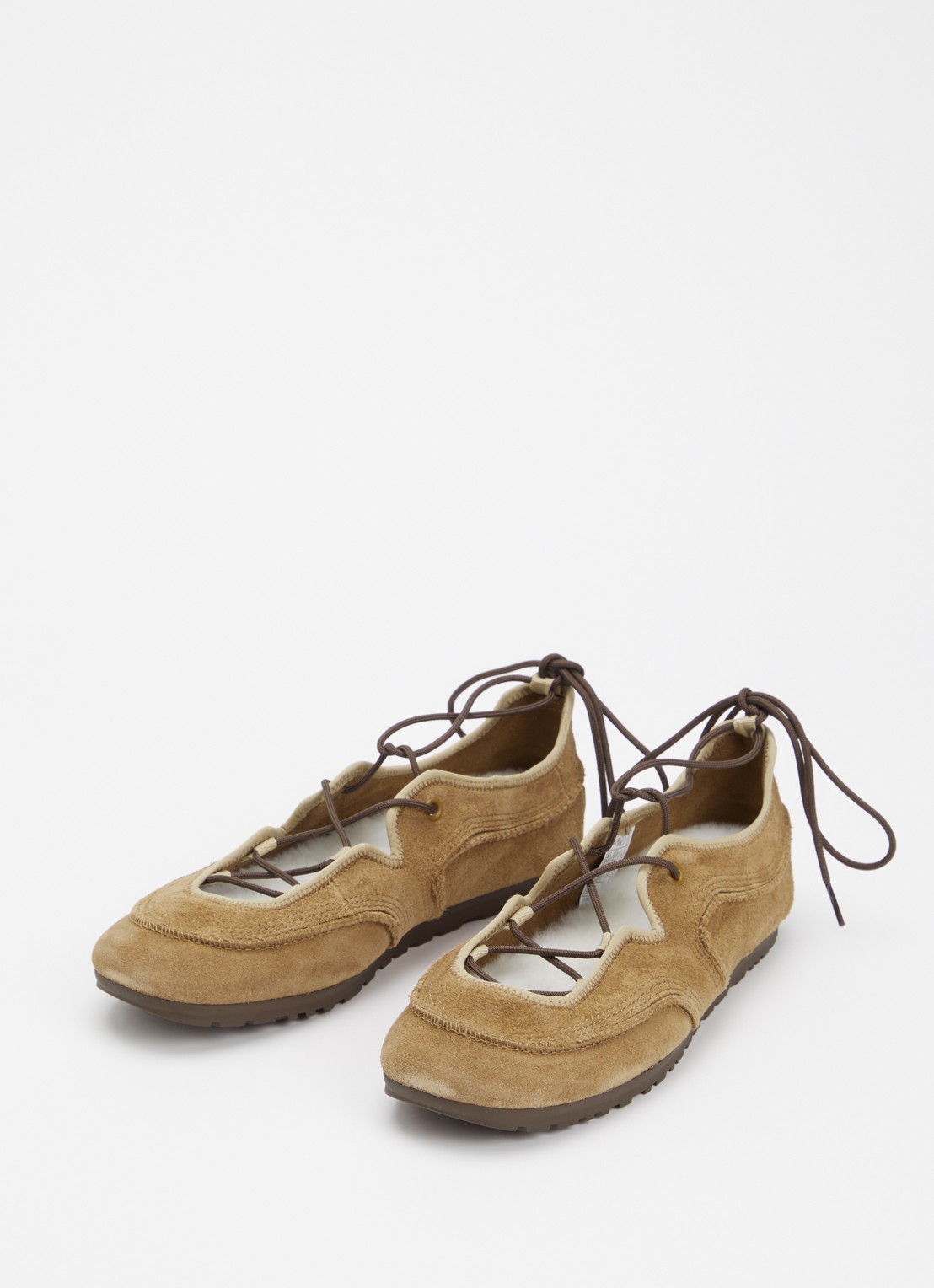 UGG Quill Ballet sneaker van suède - detail bruin