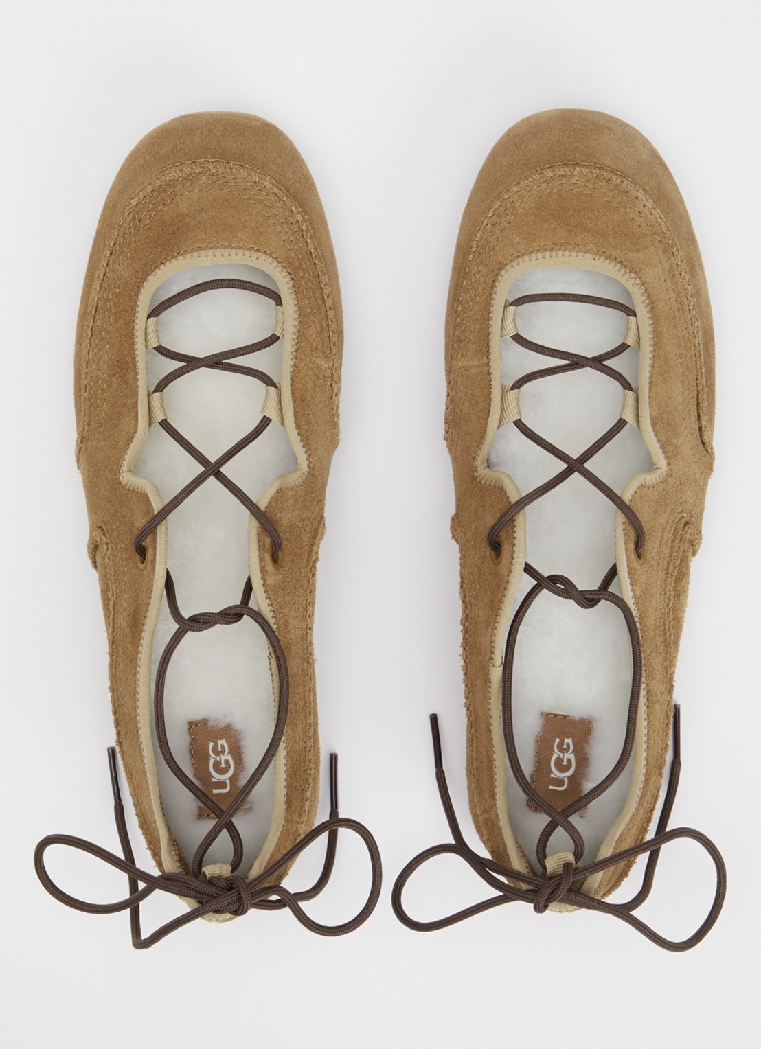 UGG Quill Ballet sneaker van suède - detail 2 bruin
