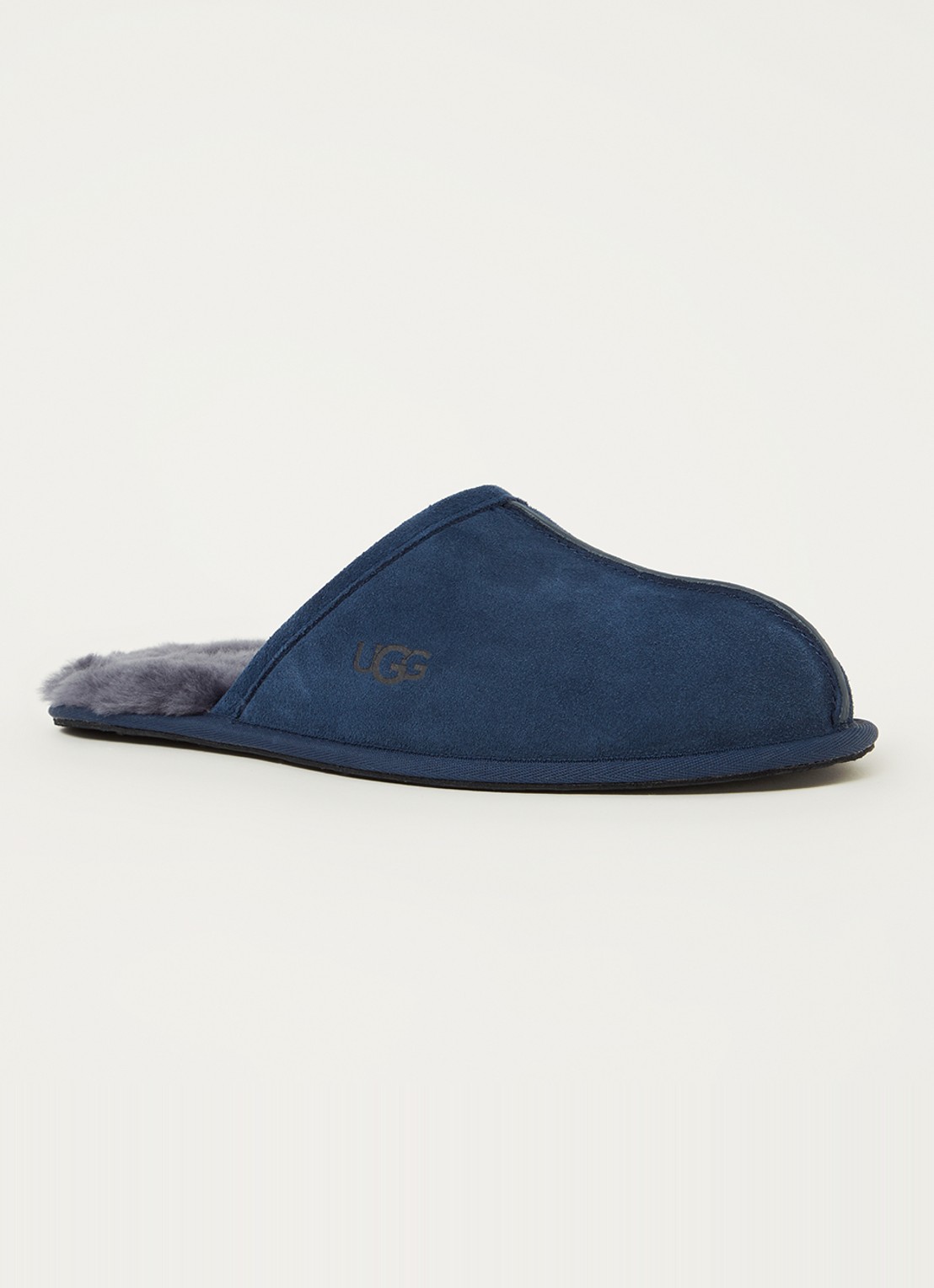 UGG Scuff pantoffel van suède met schapenvacht - voorkant 3 indigo