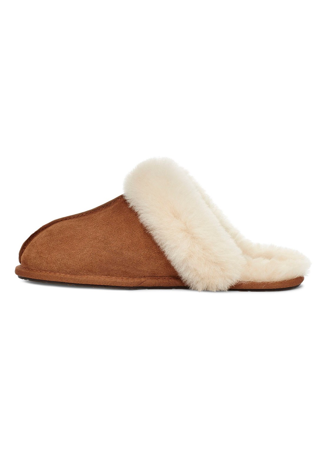 UGG Scuffette II pantoffel met schapenvacht  - detail cognac