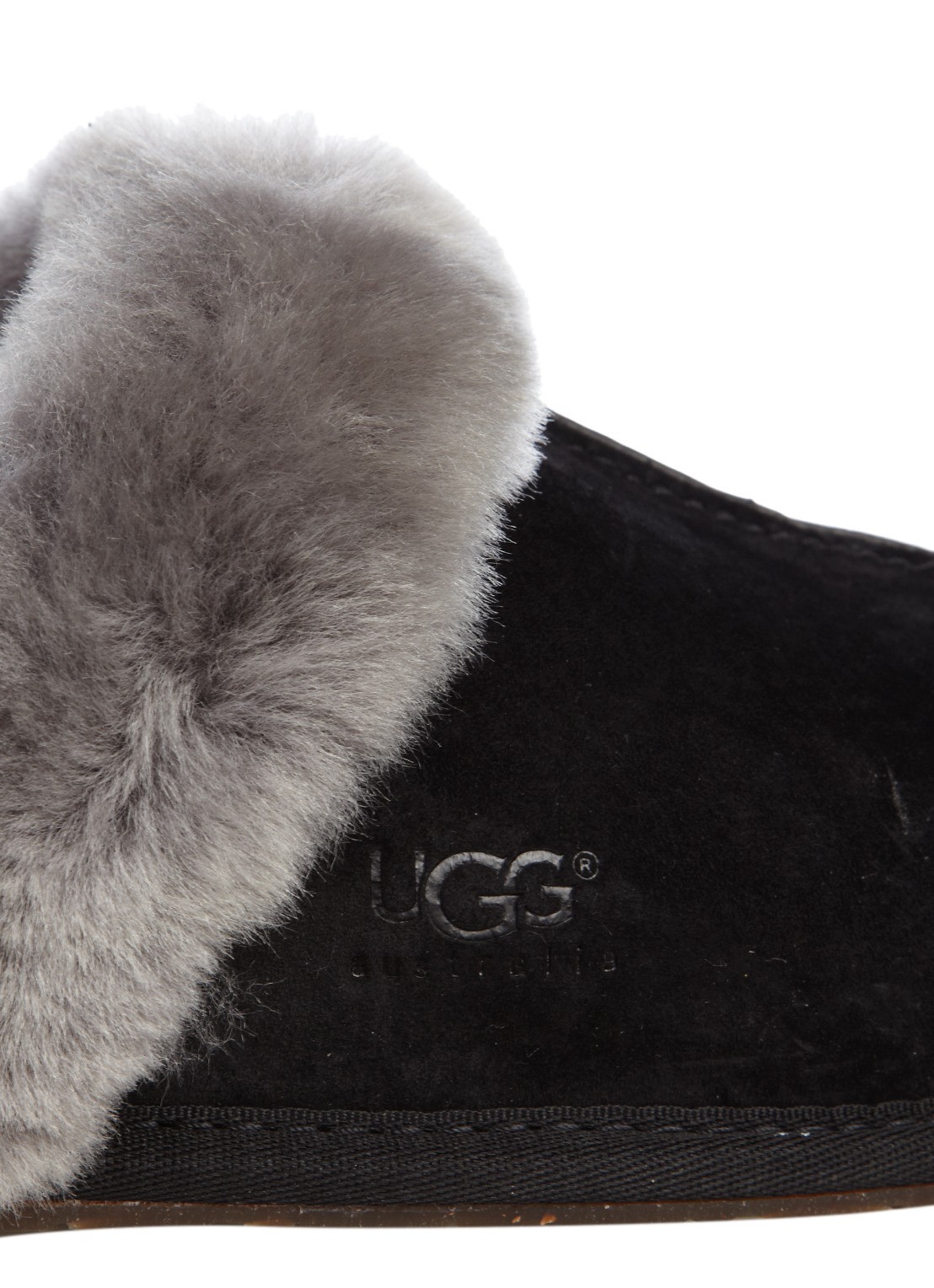 UGG Scuffette II pantoffel van suède - detail zwart