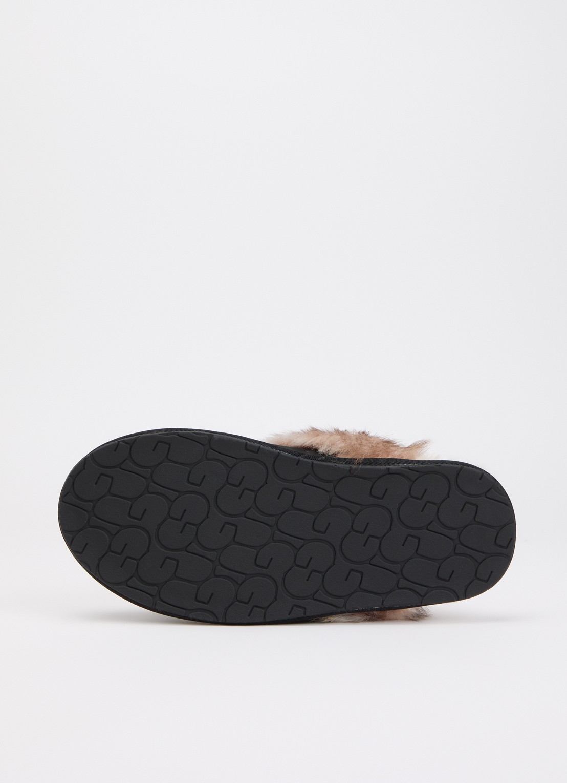 UGG Scuffette pantoffel van nubuck met schapenvacht  - detail 4 zwart
