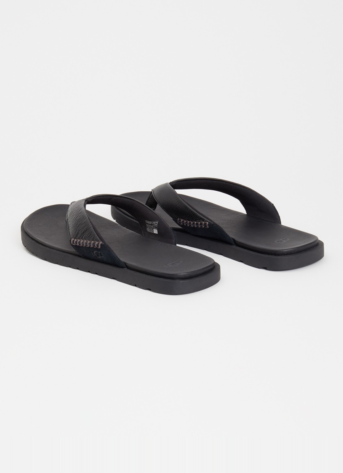 UGG Seaside II Flip slipper van leer - achterkant zwart