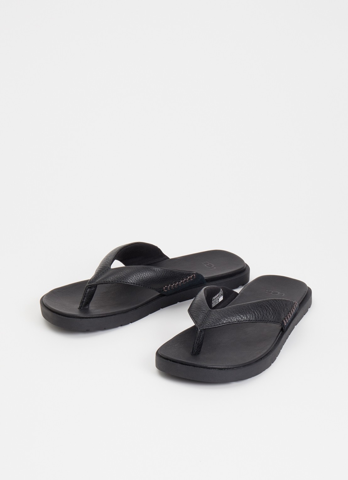 UGG Seaside II Flip slipper van leer - detail 3 zwart