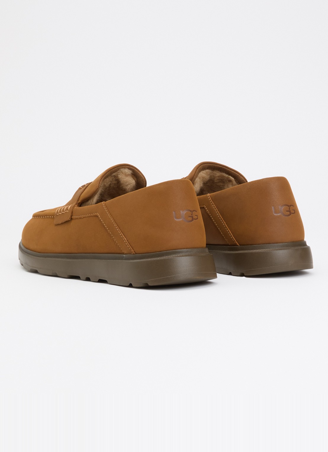 UGG Shep loafer van nubuck - achterkant 4 kastanjebruin