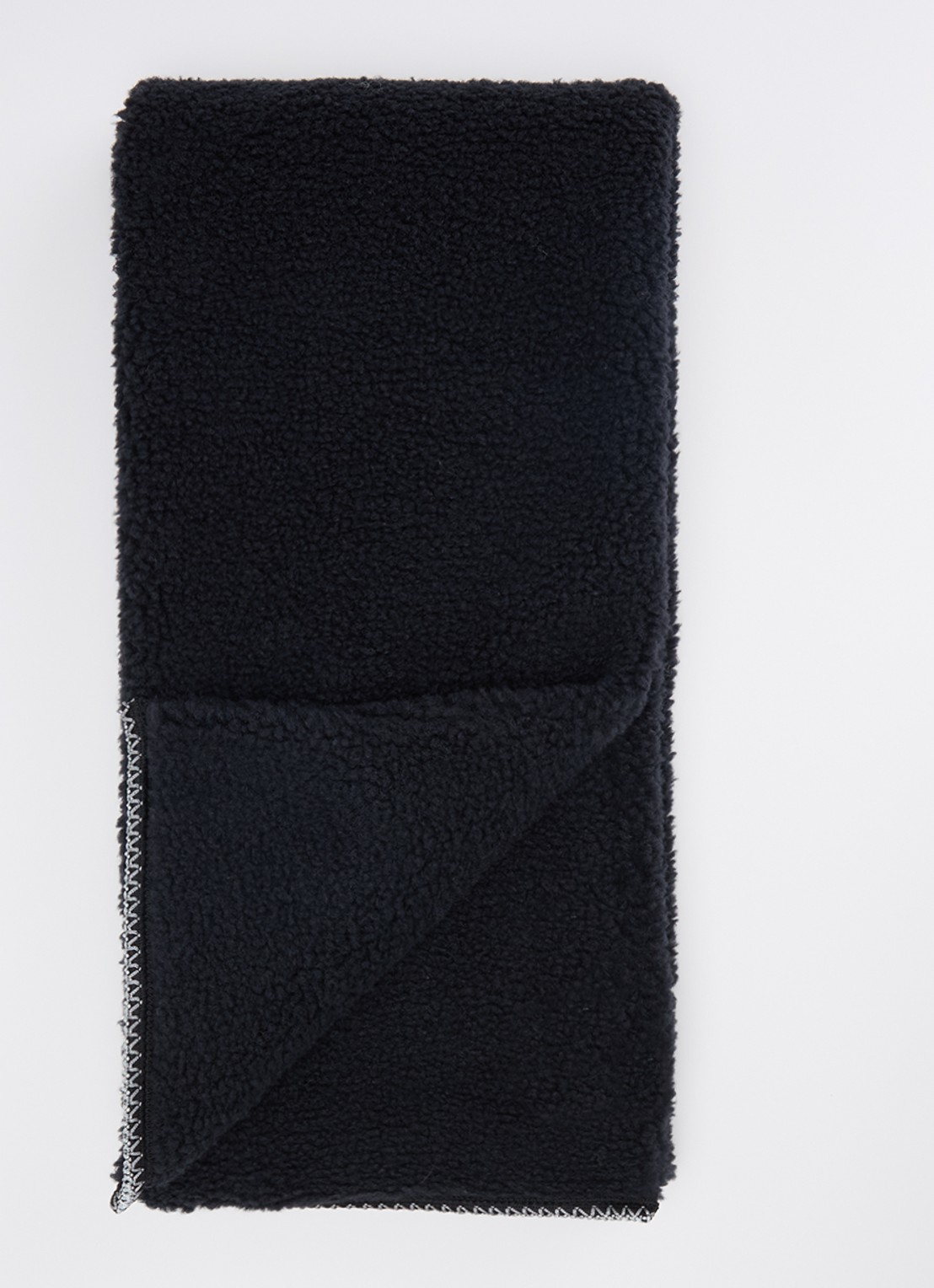 UGG Sjaal van teddy 200 x 20 cm - voorkant 3 zwart