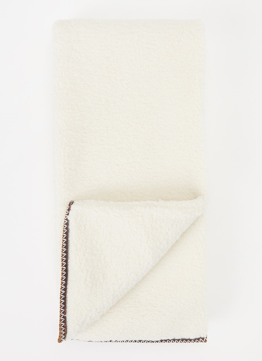 UGG Sjaal van teddy 200 x 20 cm - voorkant gebroken wit