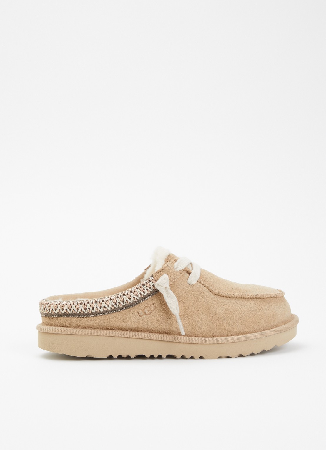 UGG Tasman instapper van suède - voorkant 3 beige