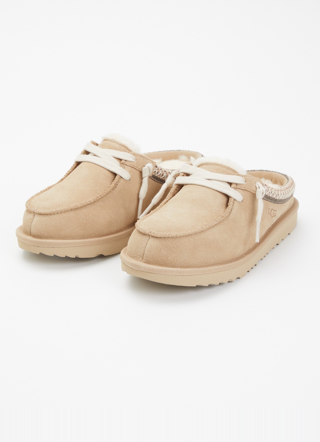 UGG Tasman instapper van suède - voorkant 4 beige