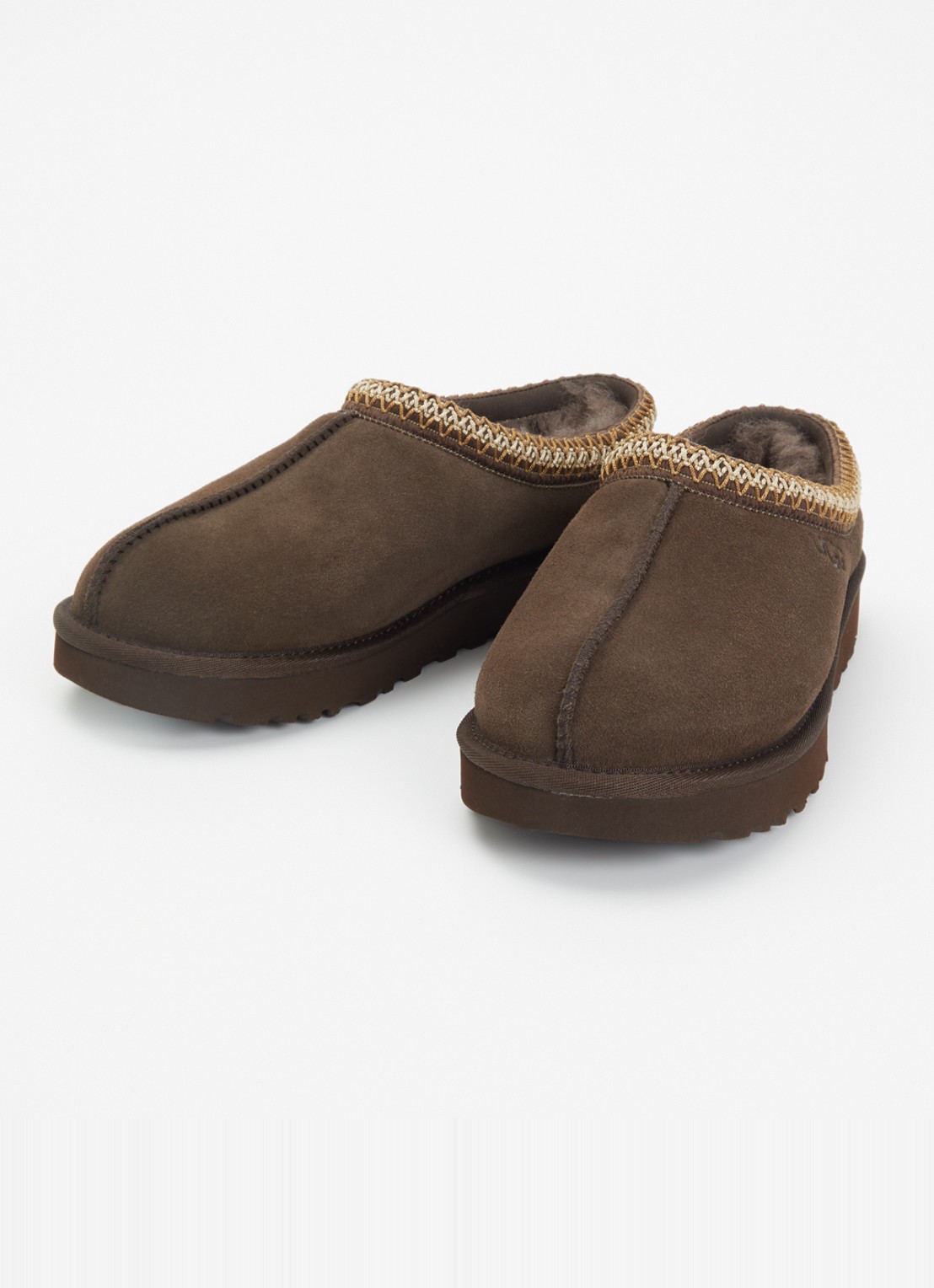 UGG Tasman ll instapper van suède - detail donkerbruin