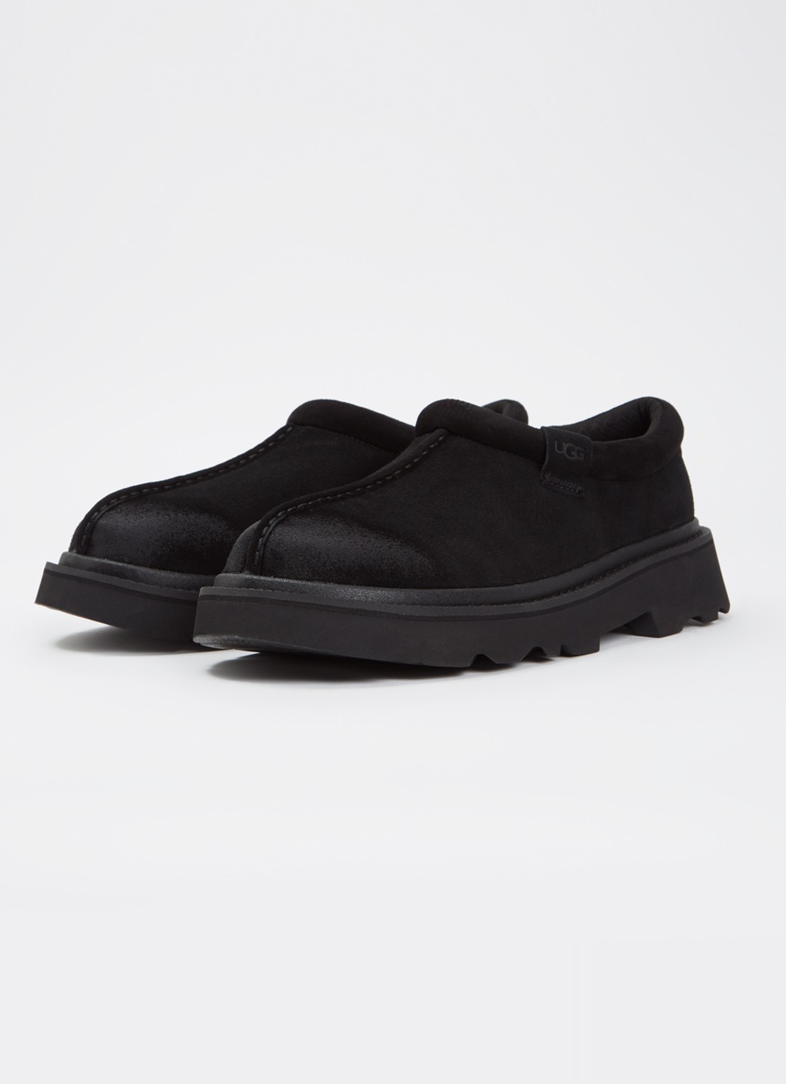 UGG Tasman Lug instappers van suède - detail 2 zwart