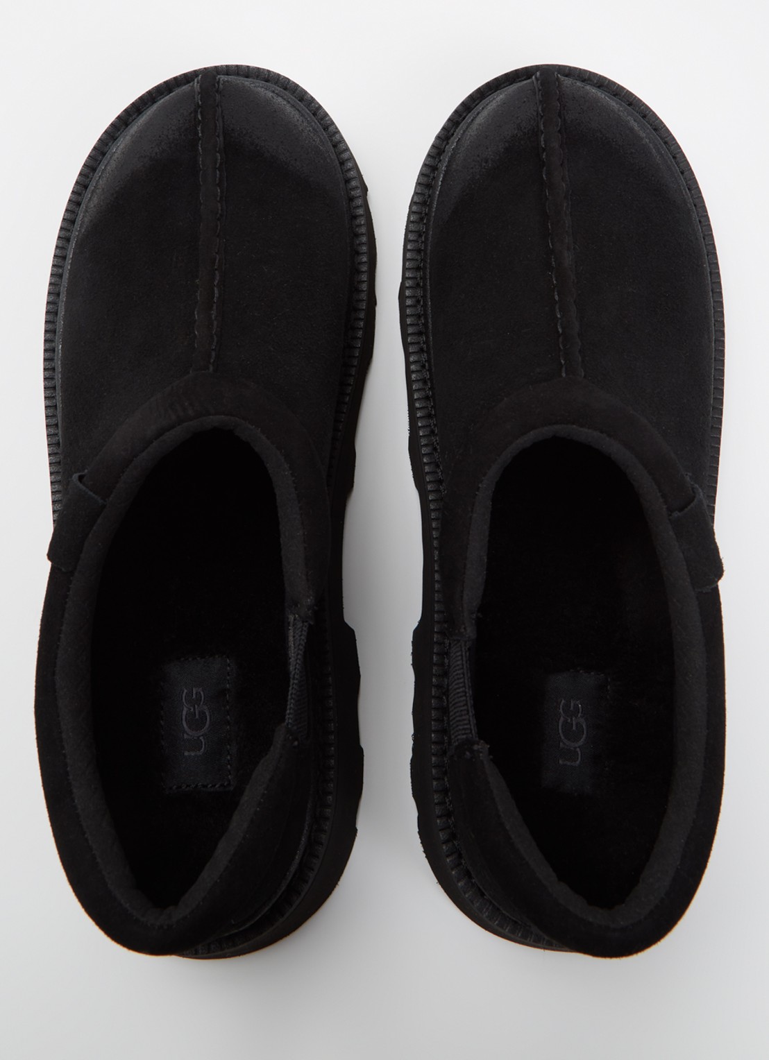 UGG Tasman Lug instappers van suède - detail 3 zwart