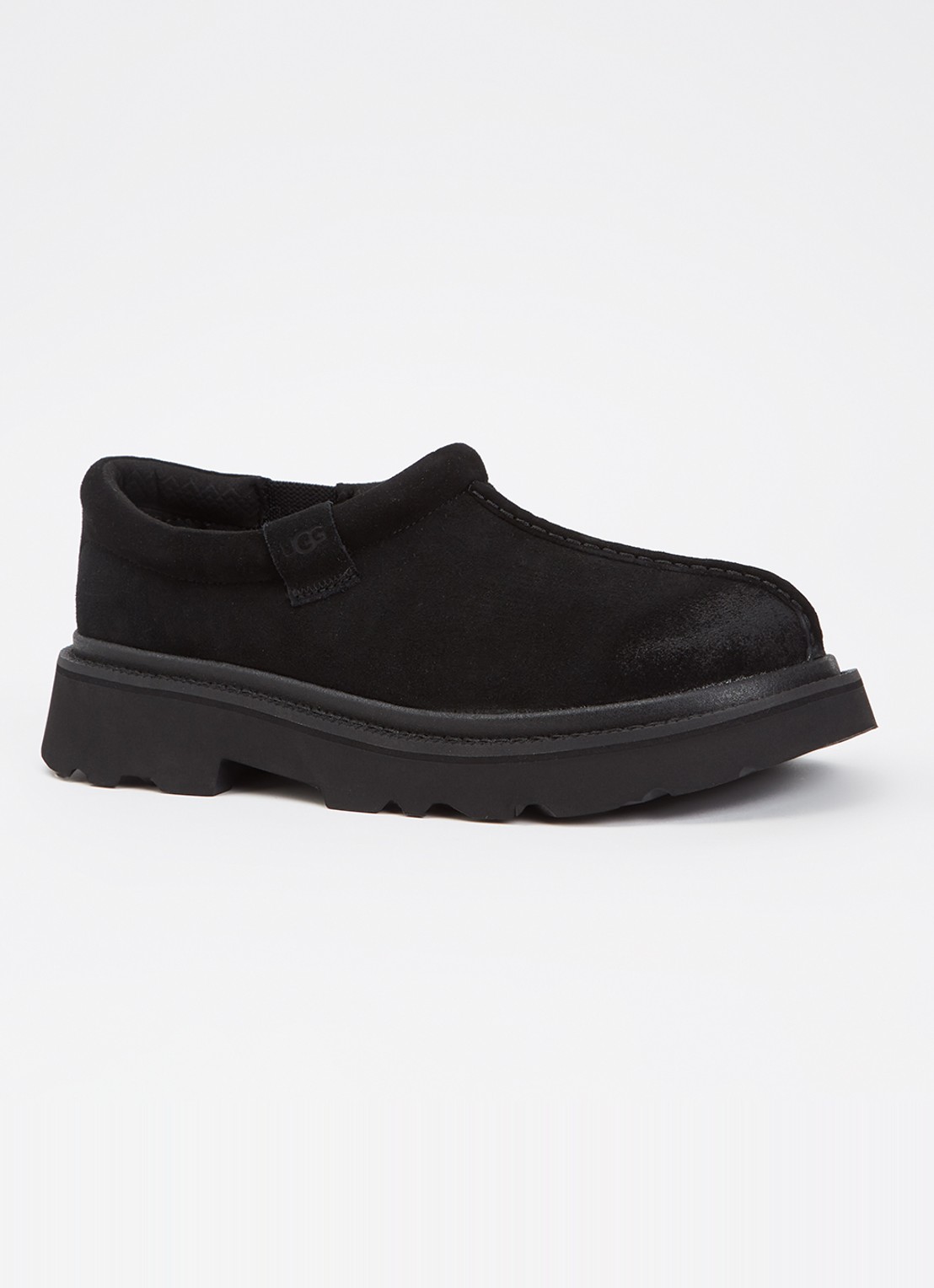 UGG Tasman Lug instappers van suède - voorkant 5 zwart