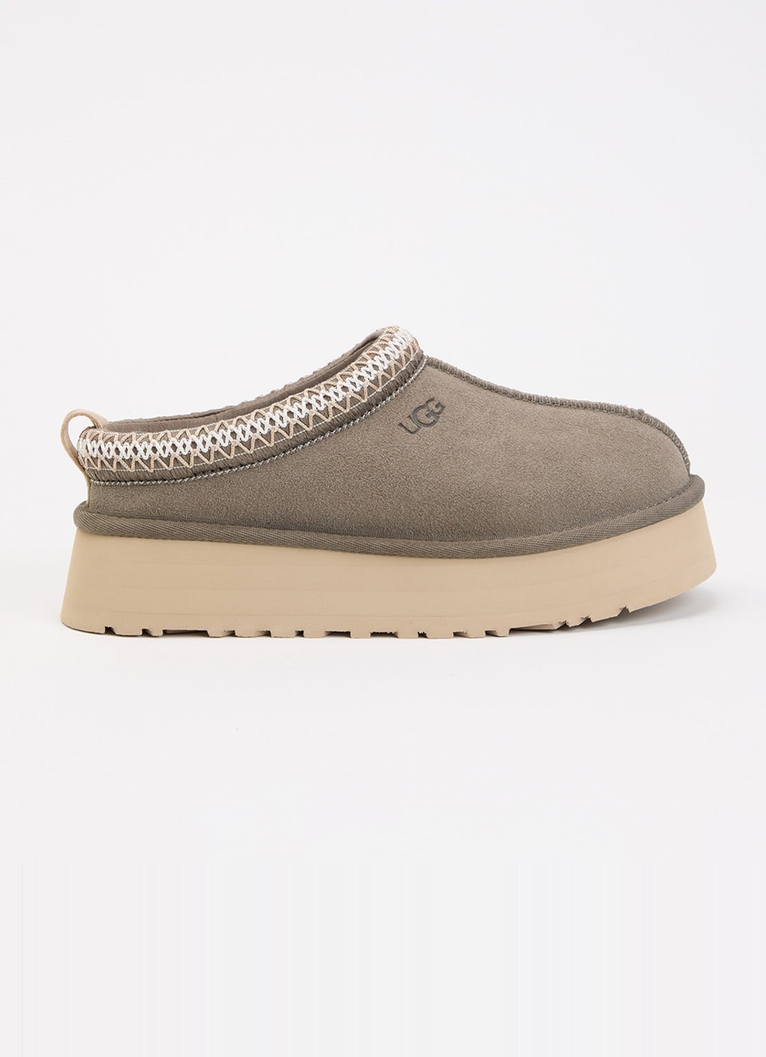 UGG Tazz II instapper van suède - voorkant grijs