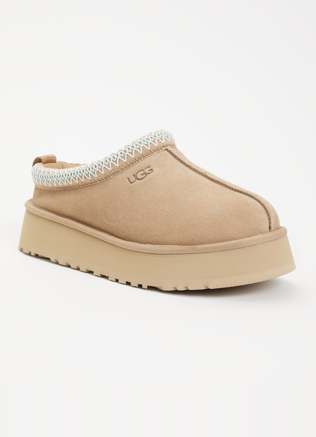 UGG Tazz ll instapper met plateauzool - voorkant beige