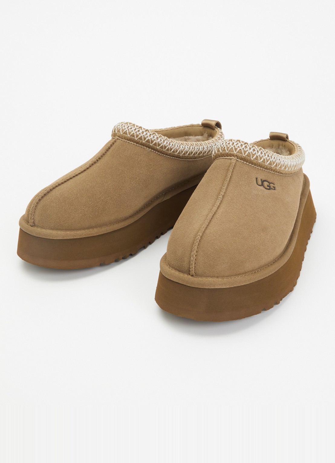 UGG Tazz ll instapper van suède met plateauzool - detail 3 lichtbruin