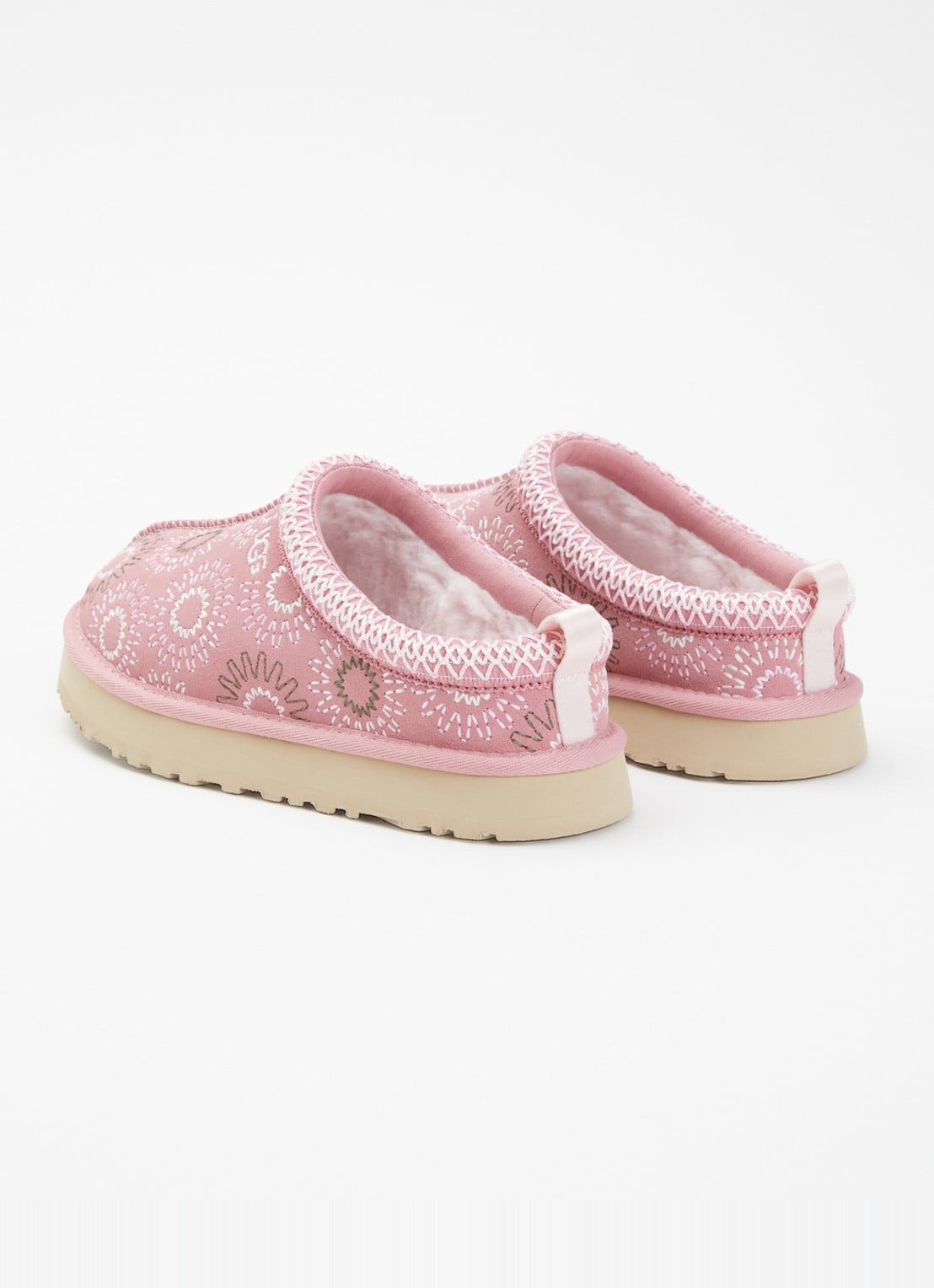 UGG Tazz Sun Stitch instapper van suède - achterkant 3 roze