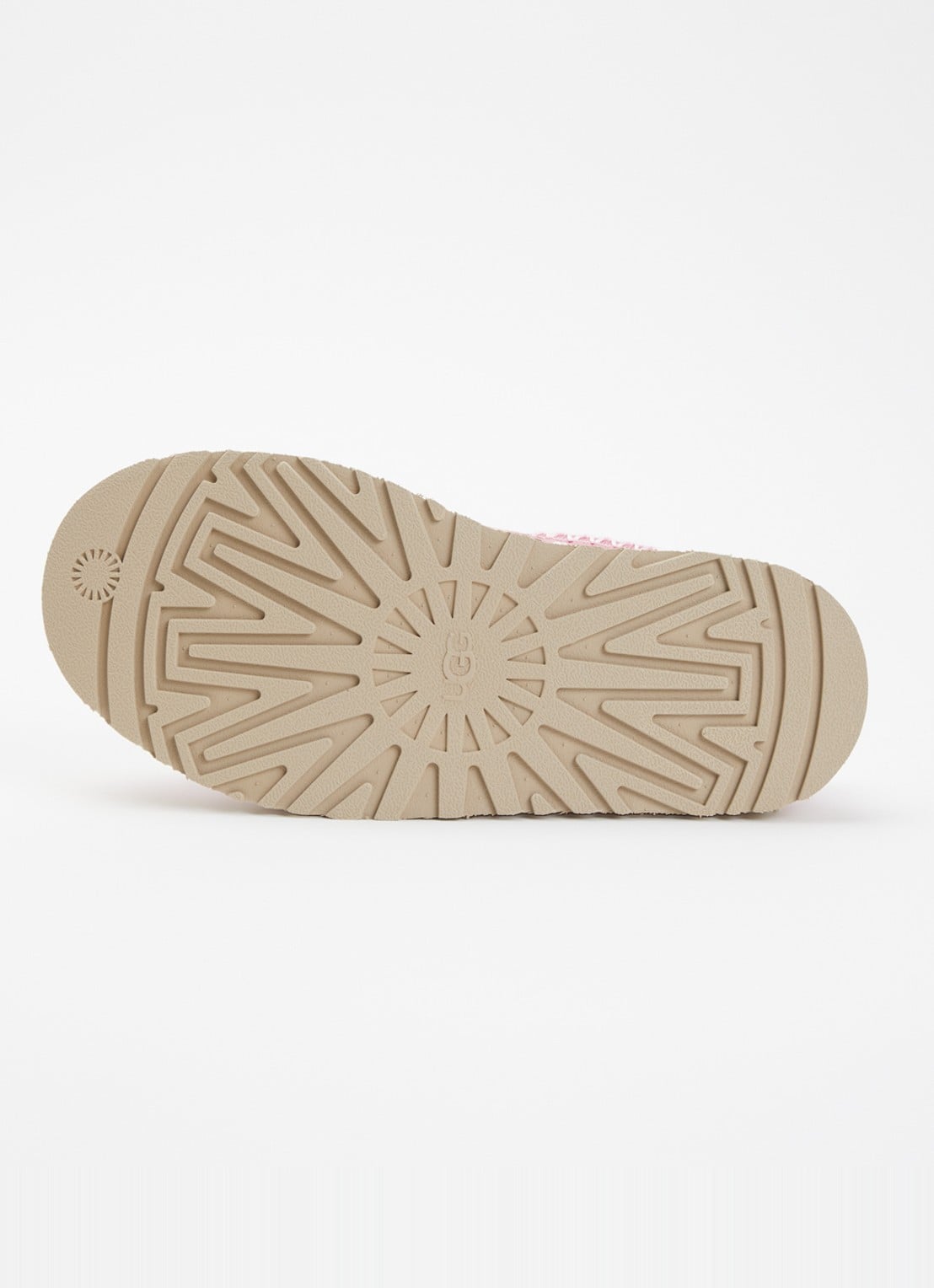 UGG Tazz Sun Stitch instapper van suède - detail 4 roze