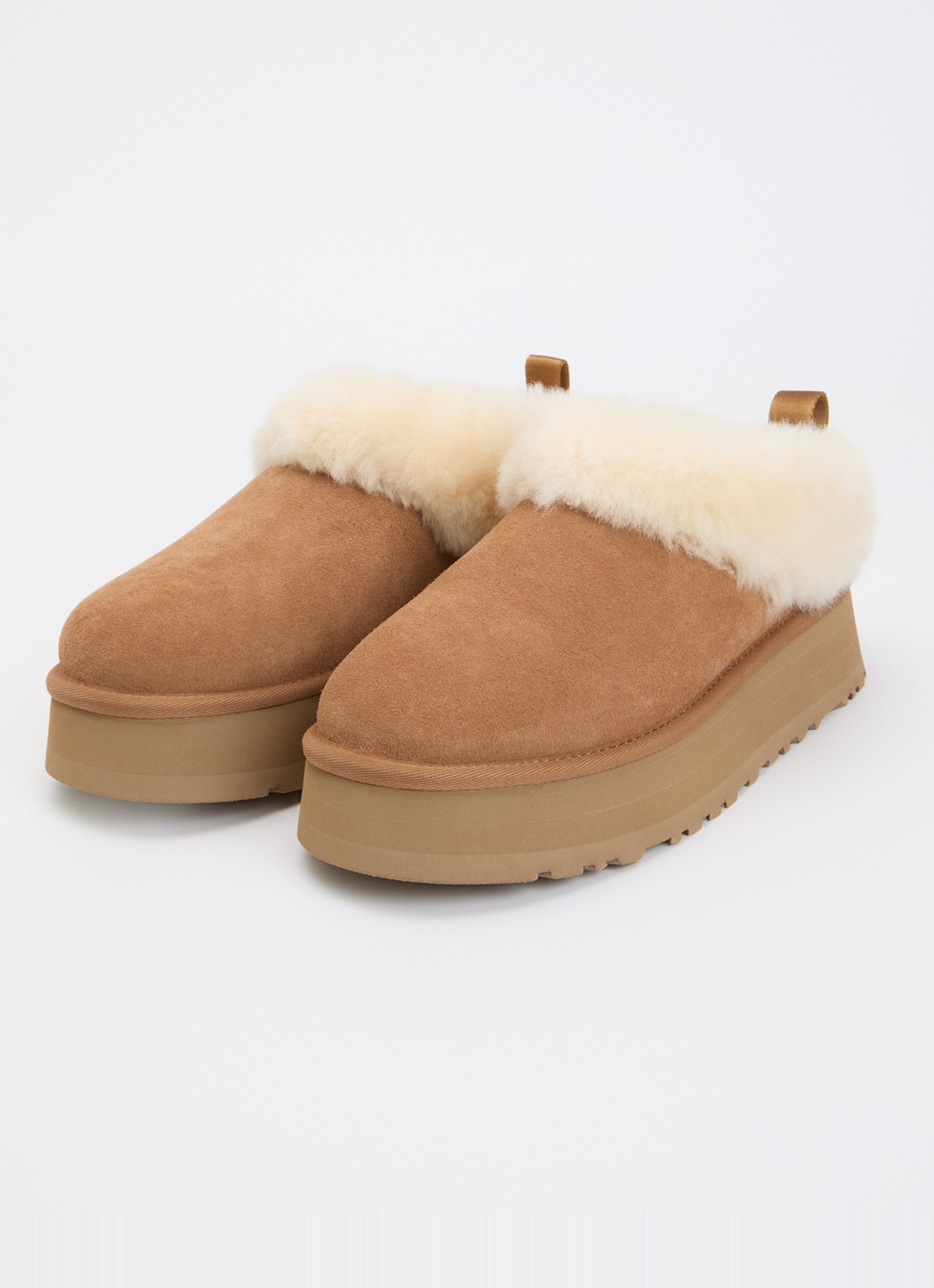 UGG Tazzelle instapper van suède met plateauzool - detail 3 roestbruin
