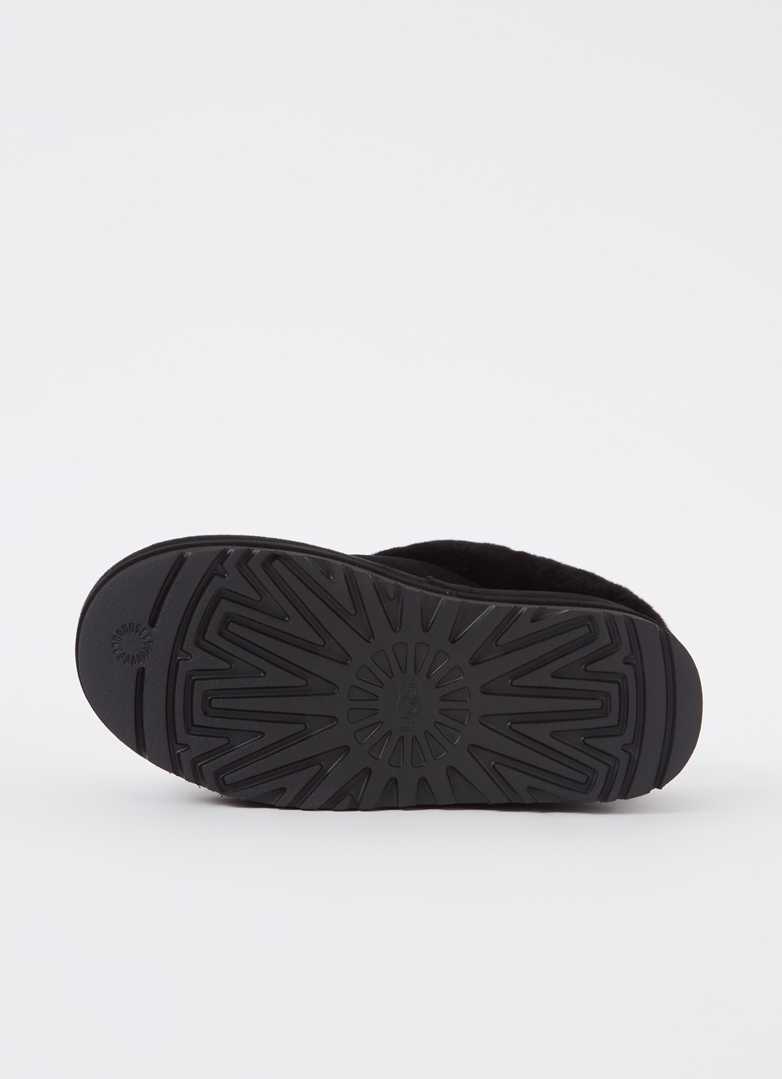UGG Tazzlita instapper van suède met schapenvacht - detail 5 zwart