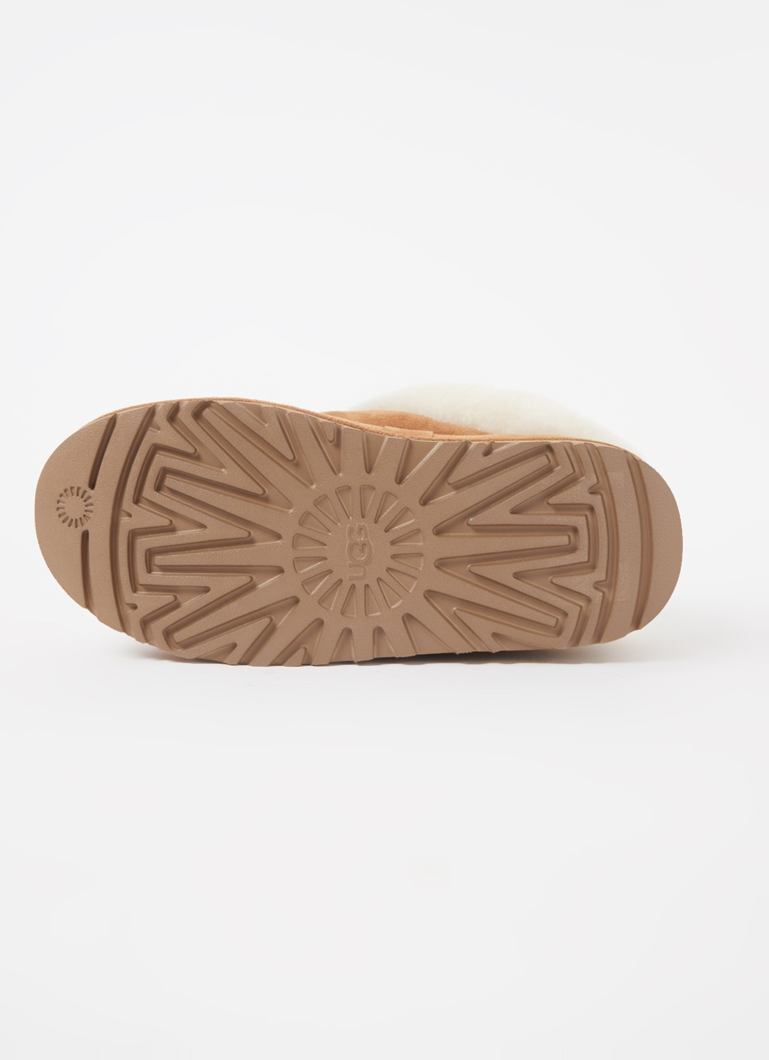 UGG Tazzlita instapper van suède met schapenvacht - detail 5 camel