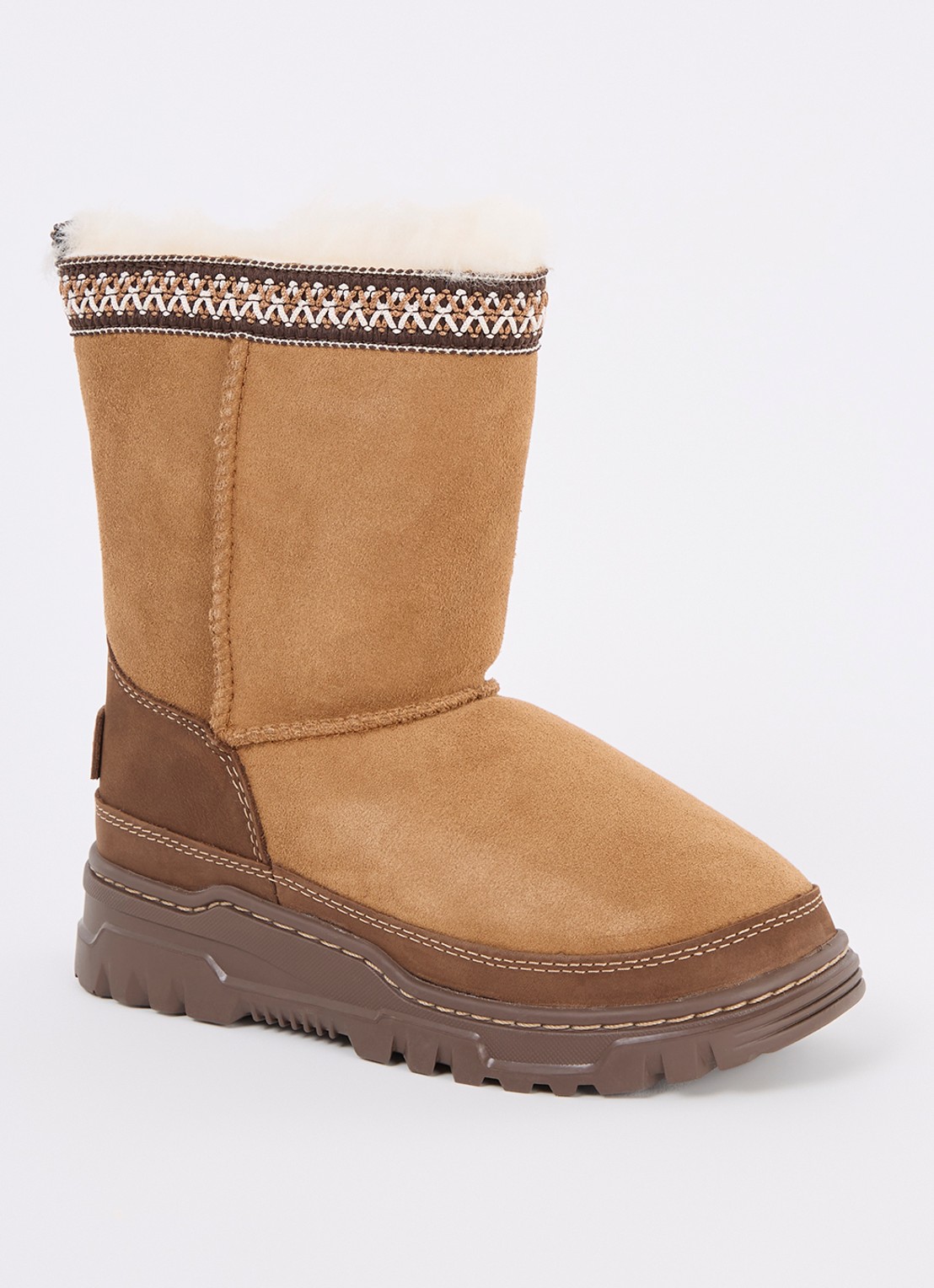 UGG Trailgazer laars van suède met details van leer - voorkant 2 bruin