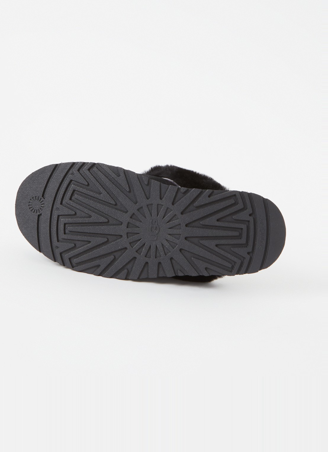 UGG W Disquette pantoffel van suède met schapenwol - detail 4 zwart