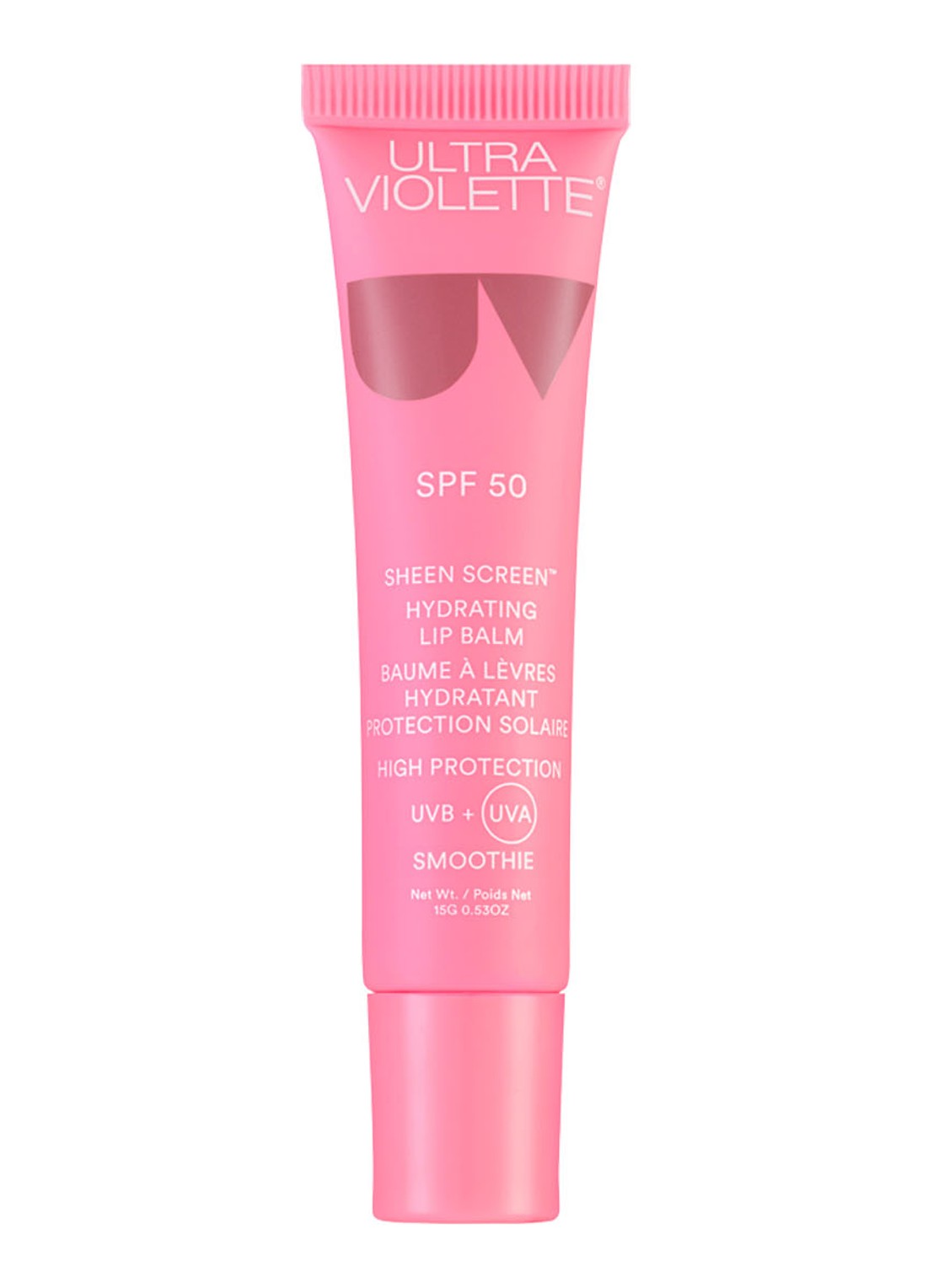 Ultra Violette Sheen Screen™ Hydrating Lip Balm SPF 50 - getinte lipbalsem - voorkant 2 smoothie