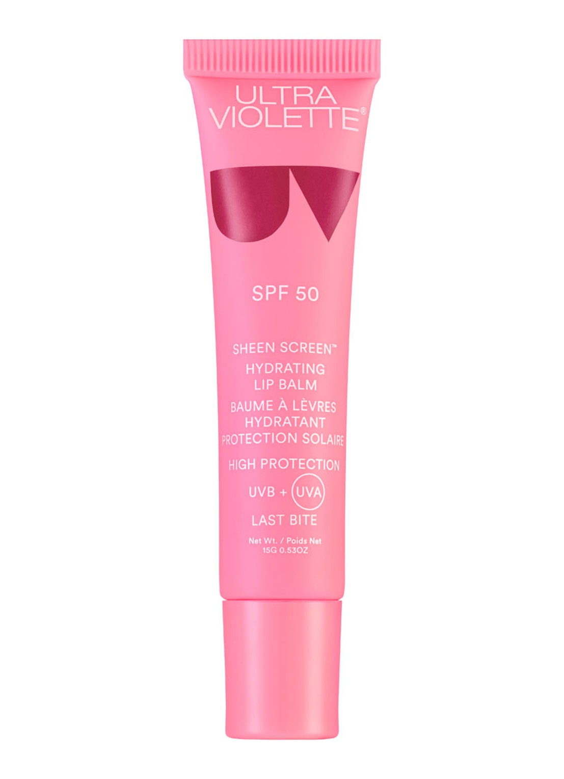 Ultra Violette Sheen Screen™ Hydrating Lip Balm SPF 50 - getinte lipbalsem - voorkant last bite