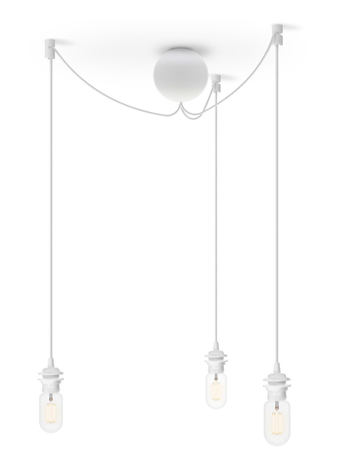 Umage Cannonball 3 cluster hanglamp Ø 12 cm - voorkant wit