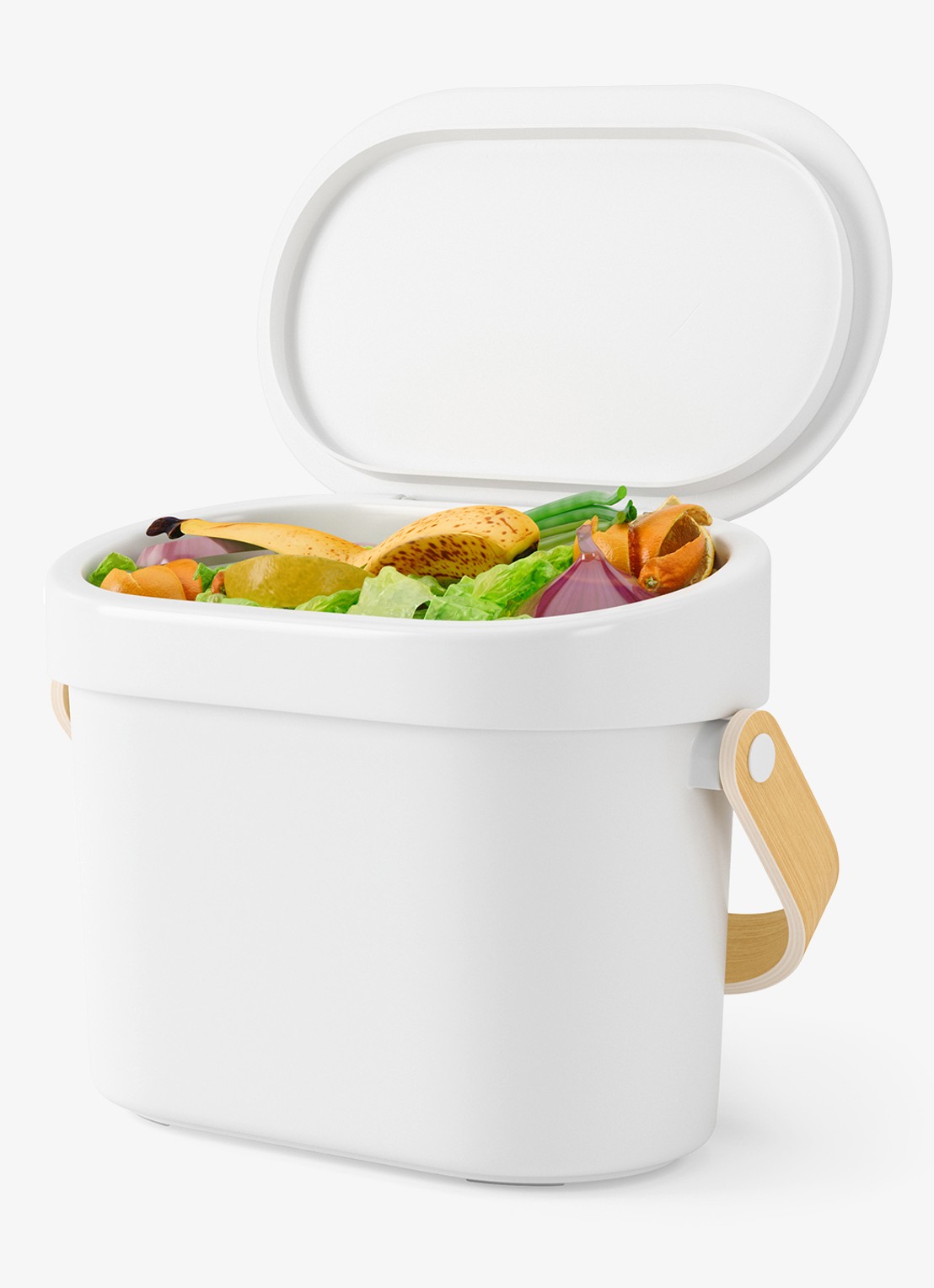 Umbra Bellwood compost prullenbak 24,8 cm - voorkant 7 wit