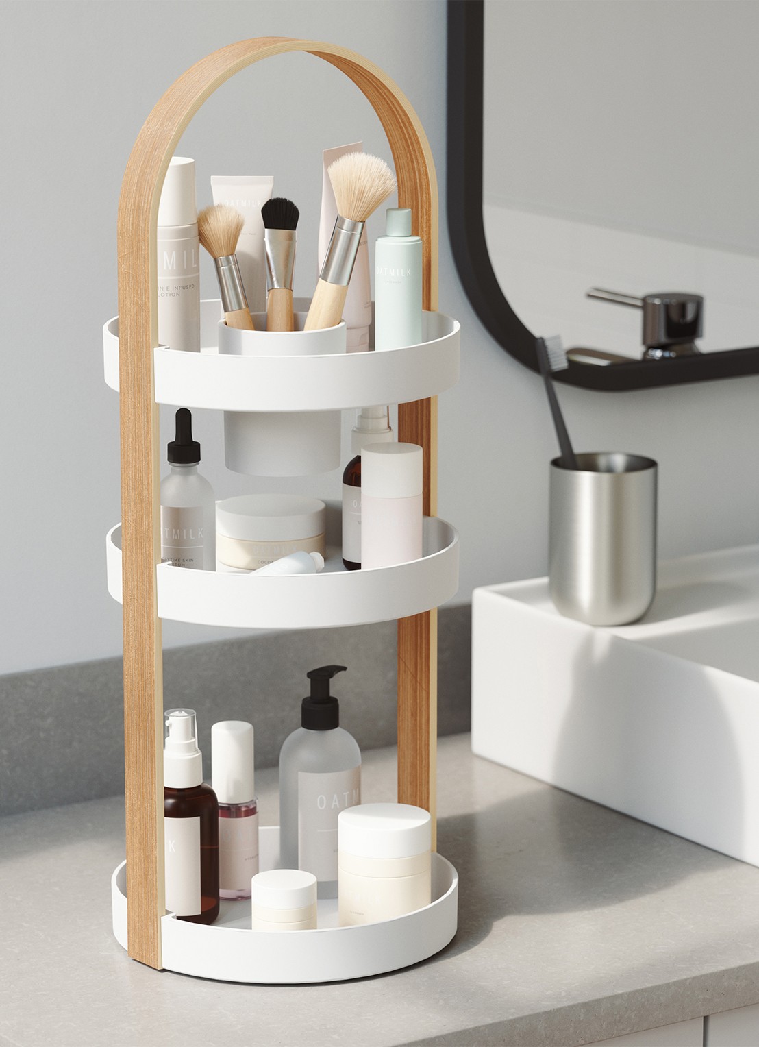Umbra Bellwood organizer  20 x 50 cm - achterkant 3 wit