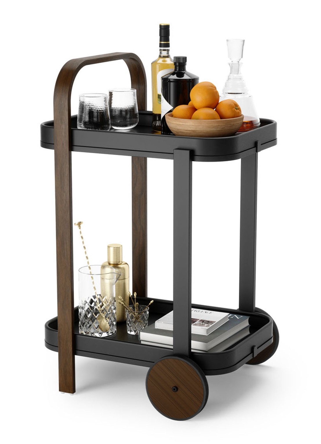 Umbra Bellwood serveertrolley 80 cm - detail 5 zwart