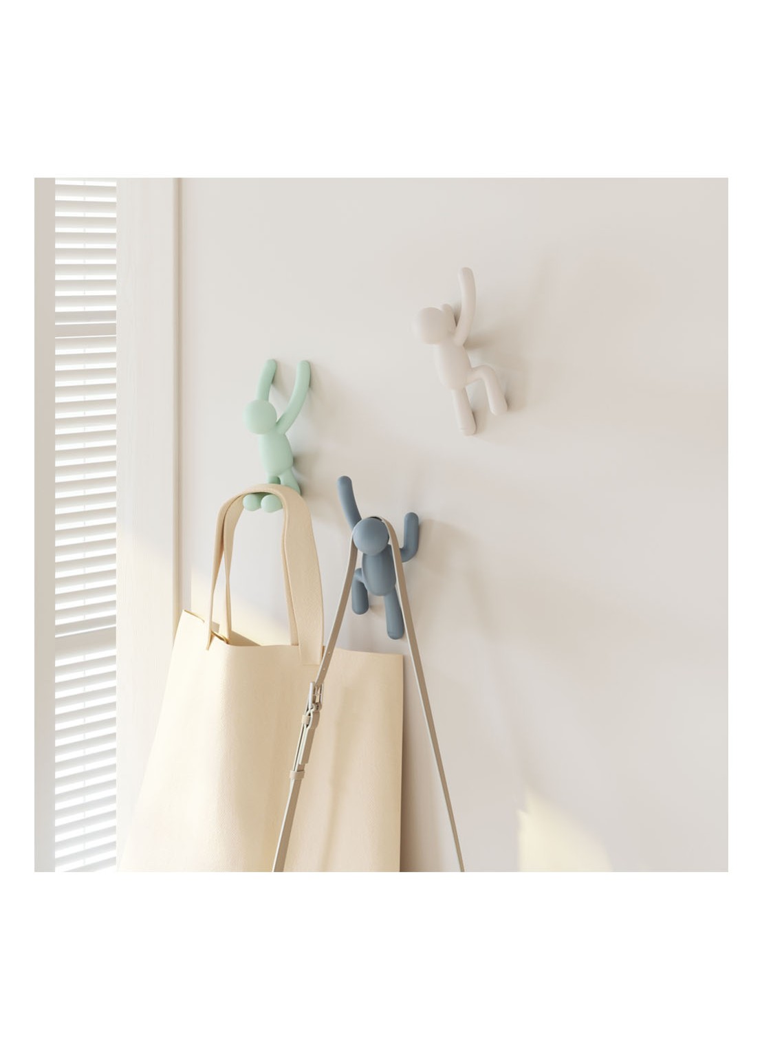 Umbra Buddy haken set van 3 - detail mint
