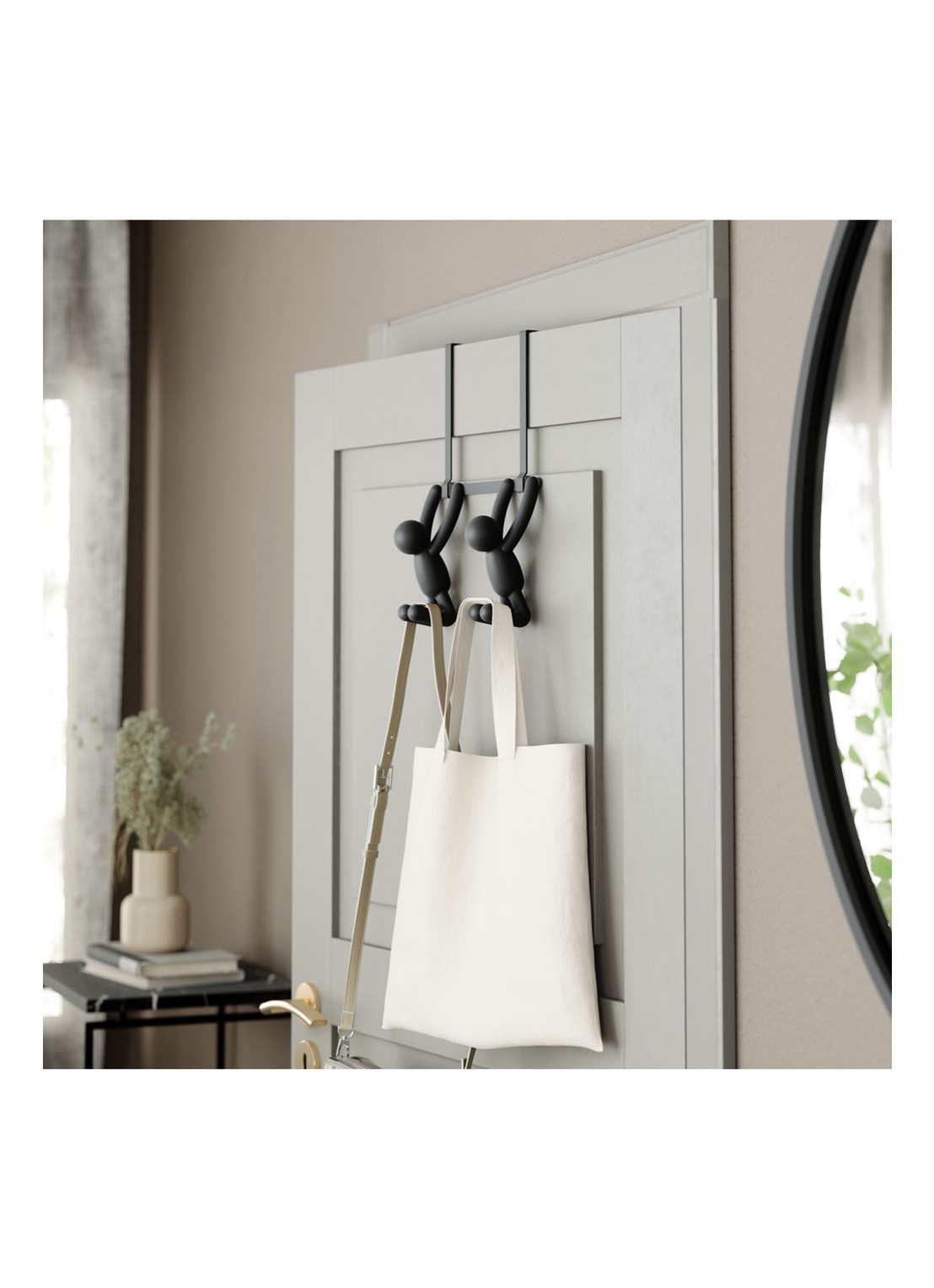 Umbra Buddy kapstok 22 cm - voorkant 2 zwart