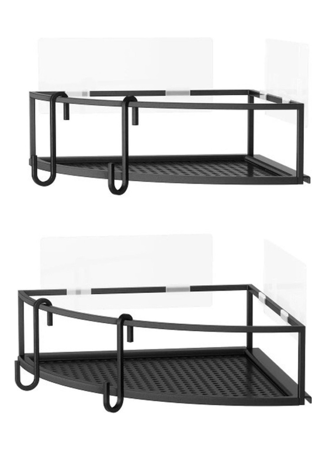 Umbra Cubiko badkamer organizer set van 2 - voorkant zwart