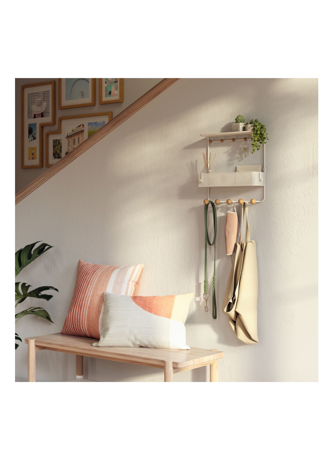 Umbra Estique wandrek 31 x 32 cm - voorkant 2 wit