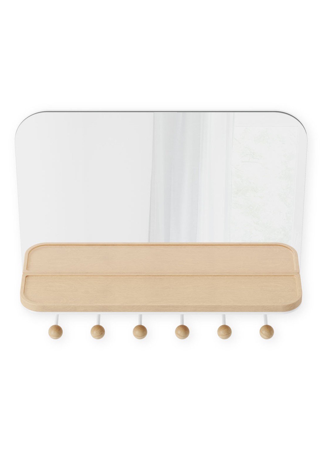 Umbra Estique wandspiegel met haken - detail 5 wit