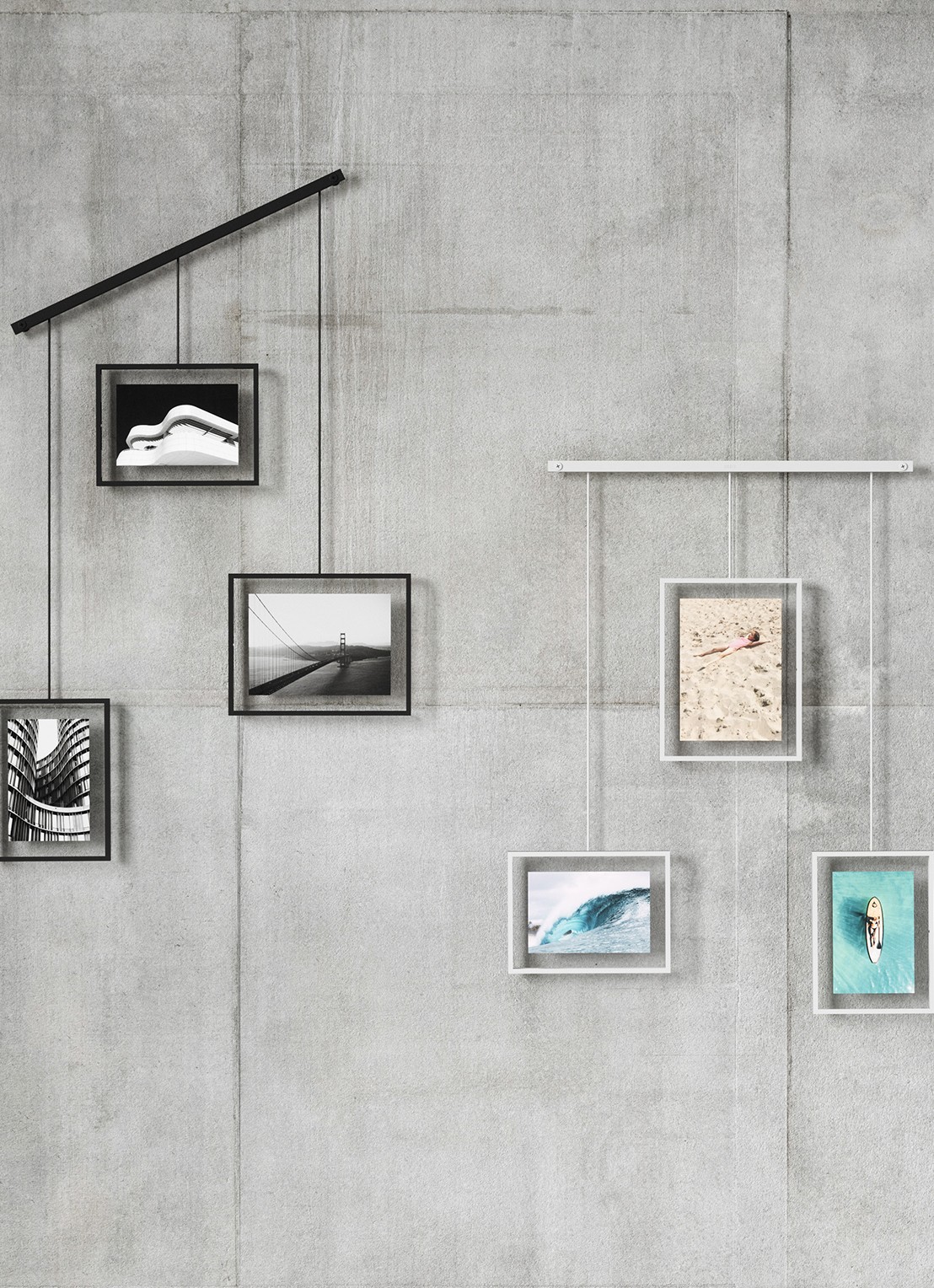 Umbra Exhibit fotolijst set van 3 - achterkant 3 zwart