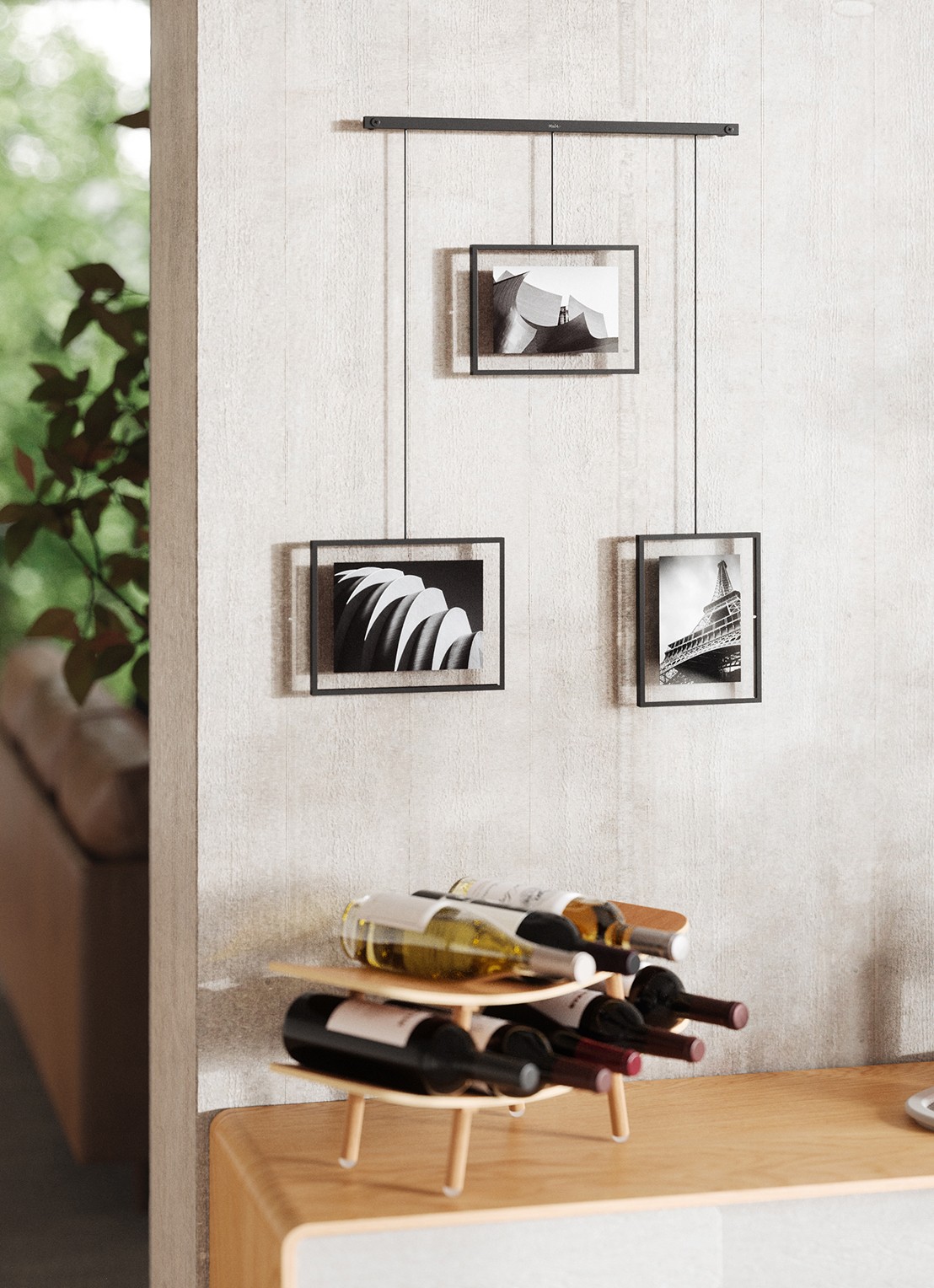 Umbra Exhibit fotolijst set van 3 - voorkant 2 zwart