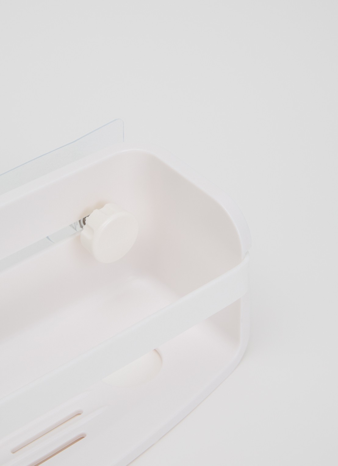 Umbra Flex Adhesive Bin wandplank 33 x 11 cm - voorkant 2 wit