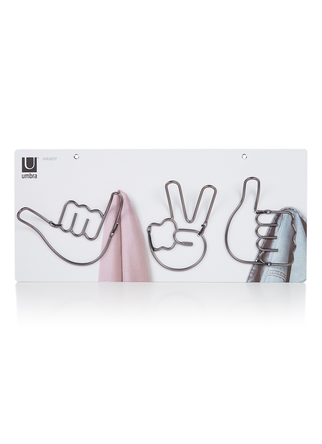 Umbra Handy wandhaken set van 3 - voorkant transparant