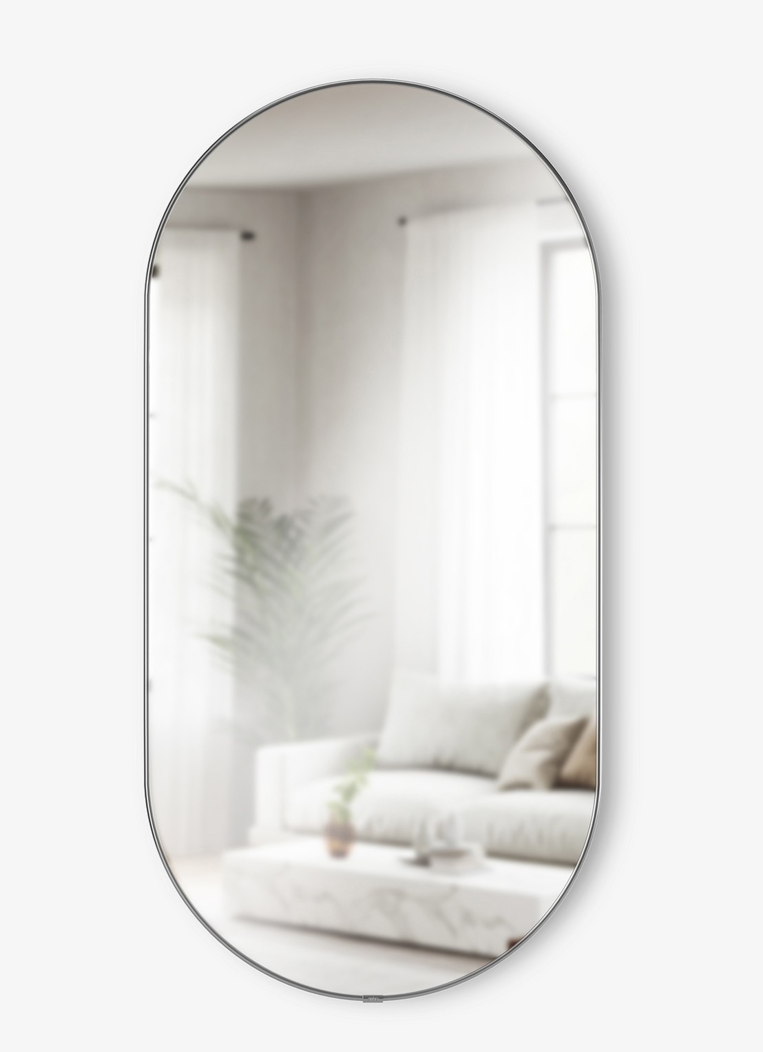 Umbra Hubba wandspiegel 91 x 45 cm - voorkant 6 zilver