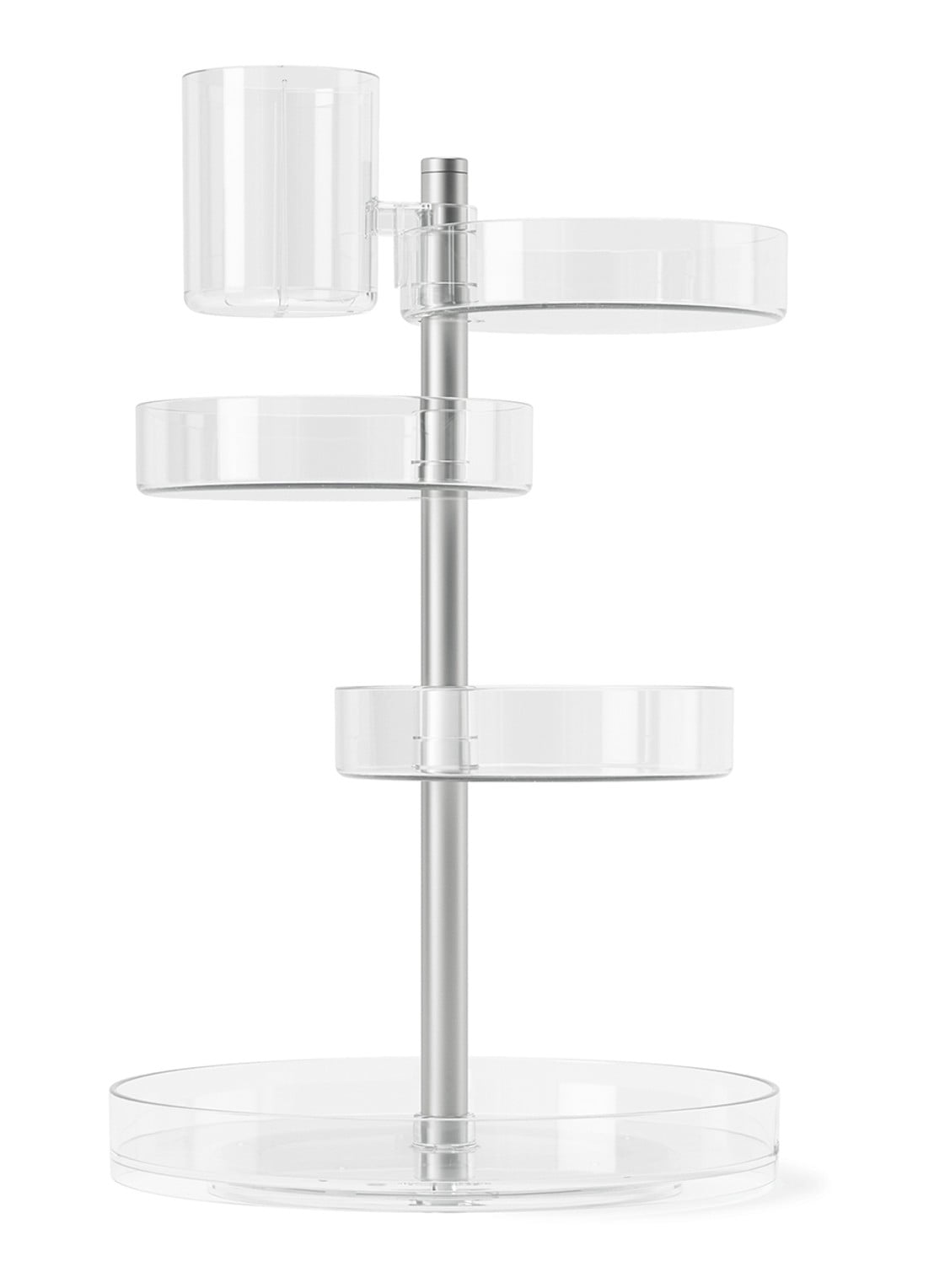 Umbra Pirouette make-up organizer 23 cm - voorkant zilver